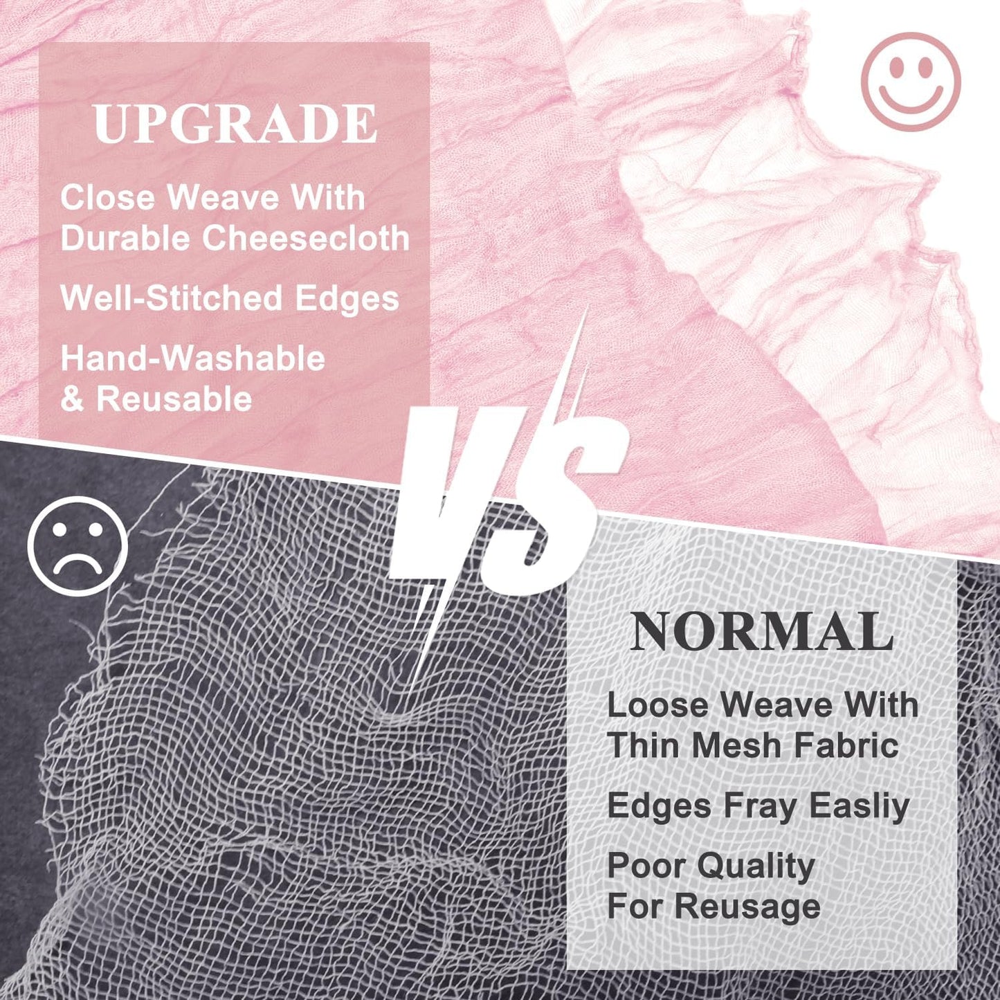 Asee'm 6pcs Cheesecloth Table Runner 120 Inches Blushing Pink Boho Gauze Cheese Cloth Runner 10FT Rustic Sheer Table Runners for Summer Wedding Baby Shower Holiday Party Decoration