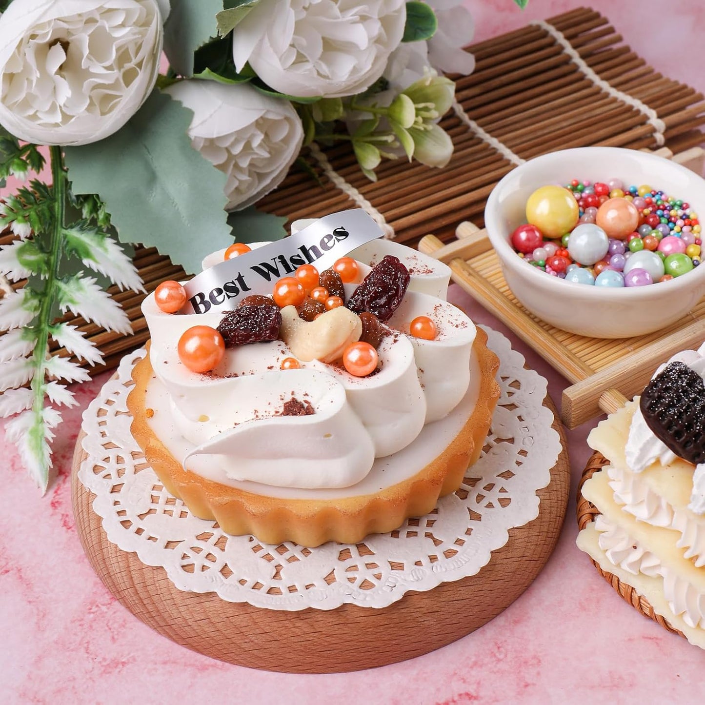 Colored Pearl Sprinkles for Cake Decorating, 11.3 Oz Edible Pearls Sugar Gift Box Set for Baking Cookie Ice Cream Cupcake Toppings