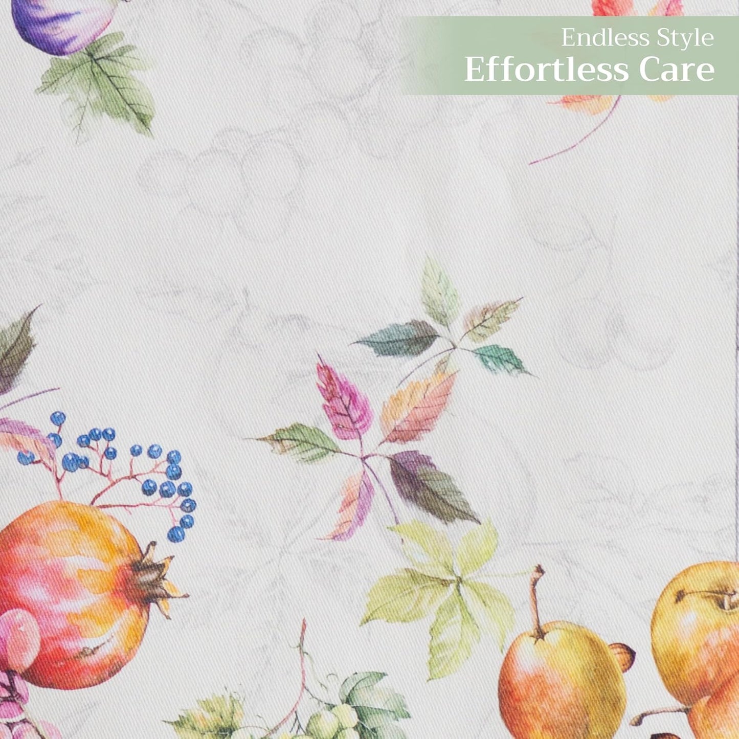 Maison d' Hermine Table Runner 100% Cotton Double Layer Table Runners 108 inches Long for Thanksgiving Christmas Decorations Home Kitchen Dining Party Wedding (Fruit D'Hiver, 14.5" x 108")