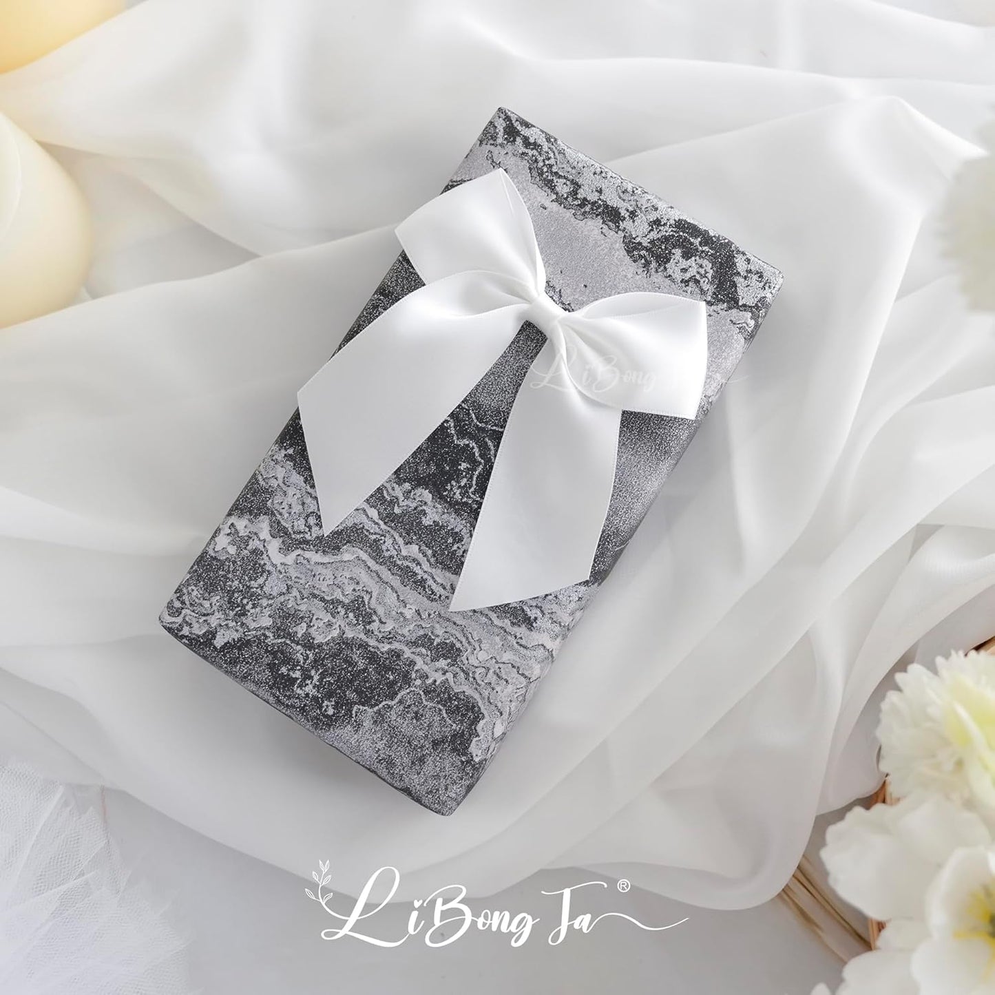 4.5" Satin Ribbon White Bows for Gift Wrapping, Twist Tie Bows, Cute Bows for Crafts, Party Favors, Premade Bows Pre-Tied Decorative Bows for Flower Bouquets Candy Apple Bows-24 Counts