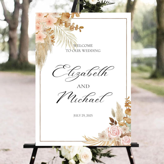 Personalized Wedding Welcome Sign, Welcome Wedding Sign, Welcome To Our Wedding Sign, Wedding Signs For Reception, Custom Wedding Welcome Sign Board, Wedding Signs, Welcome Wedding Outdoor Sign #5
