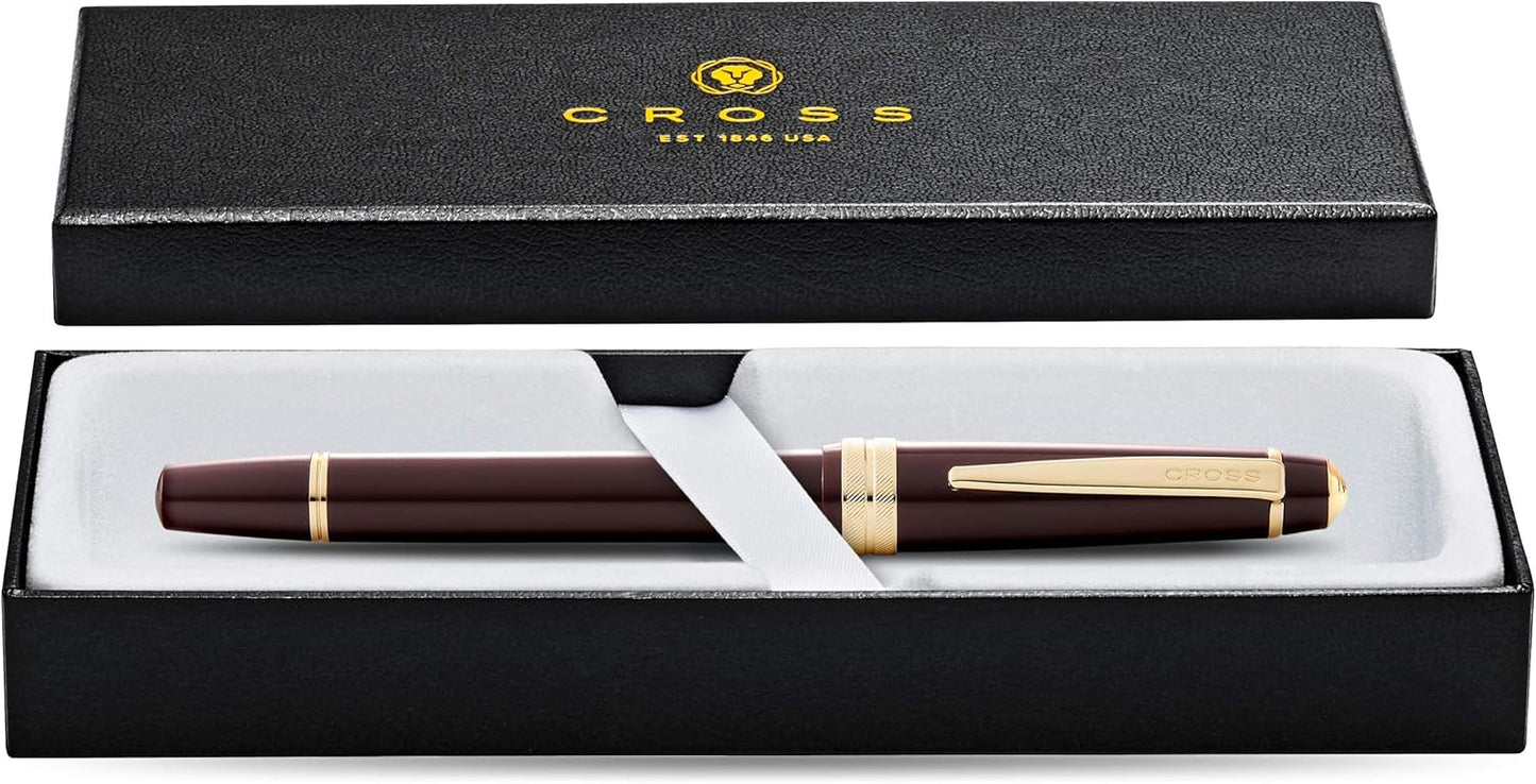 Cross Bailey Light Polished Burgundy Resin and Gold Tone Extra Fine Nib Fountain Pen