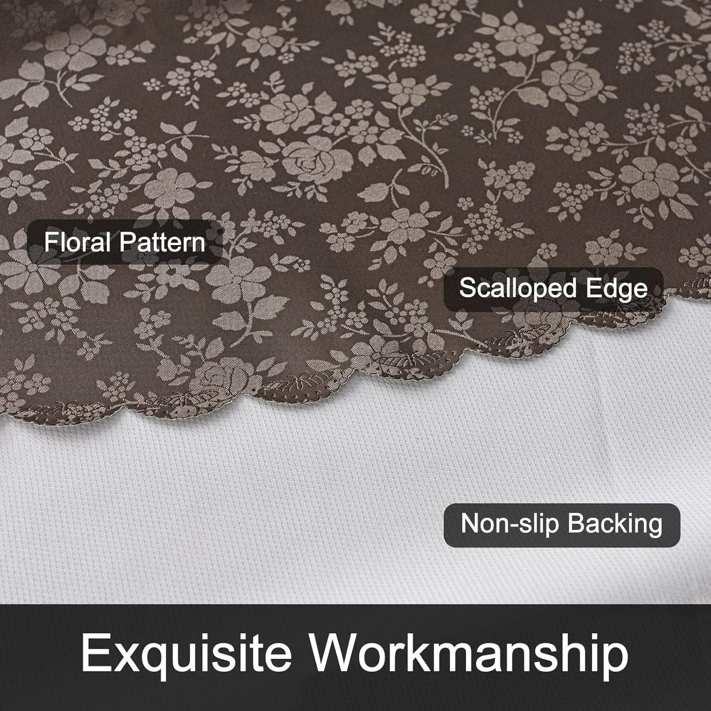 Smiry Rectangle Table Cloth, Waterproof Heavy Duty Vinyl Tablecloths, Wipeable Washable Table Cover for Kitchen and Dining Room (Coffee, 60" X 84")