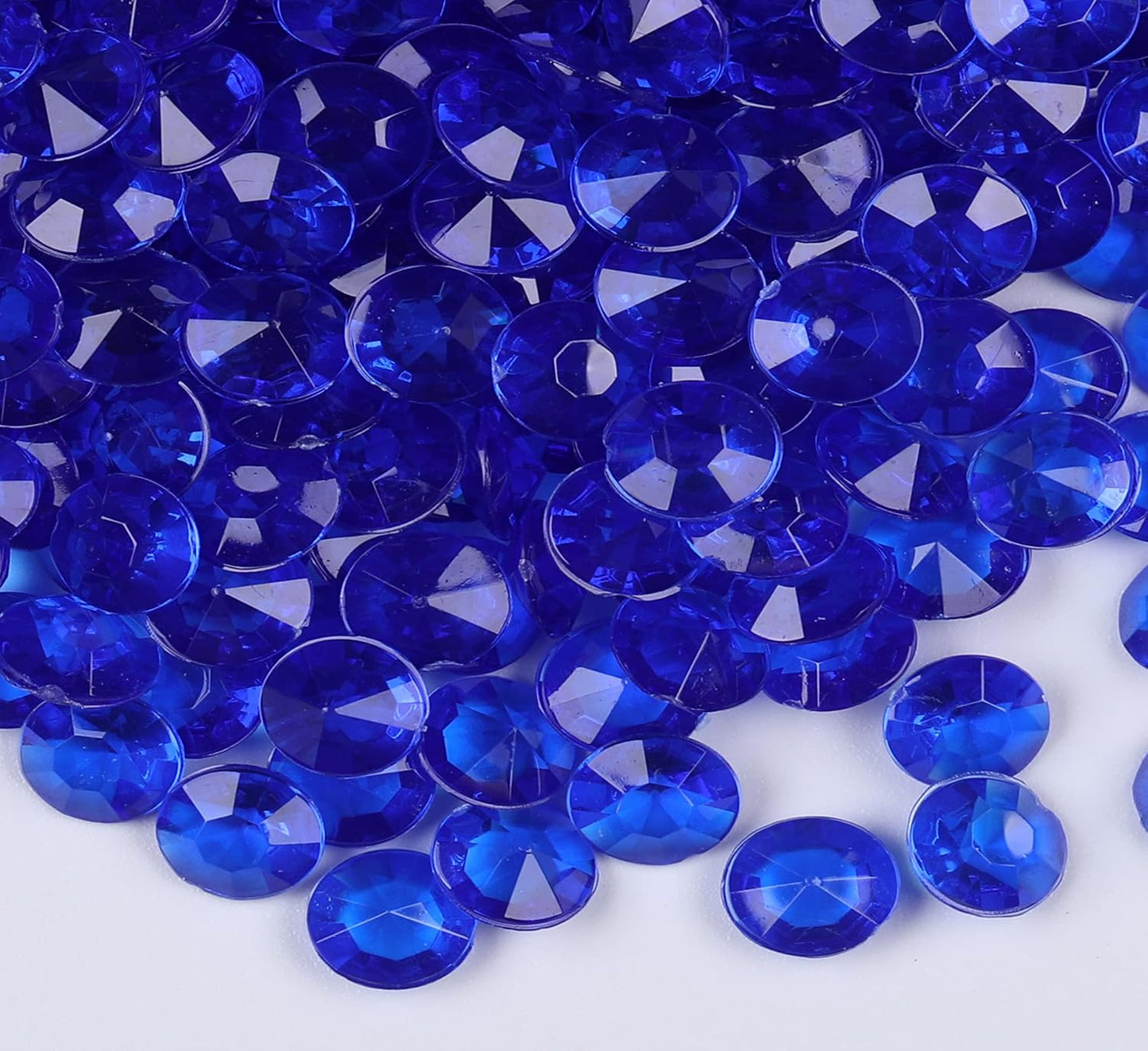 1000pcs/ Pack Wedding Table Acrylic Diamond Scatter Crystals Confetti Acrylic Gems Vase Fillers Rhinestones for Wedding, Bridal Shower, Vase Beads Decorations (10mm, Royal Blue)