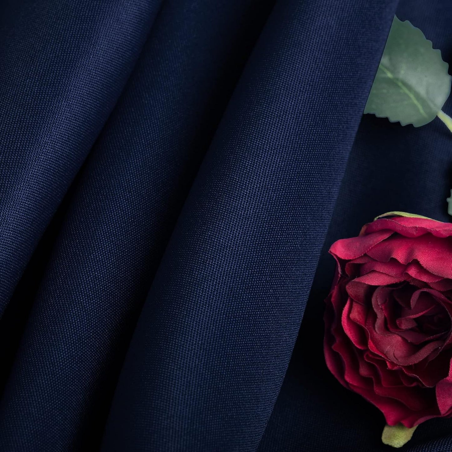 Ascoza 2pack 60x102 Inch Navy Rectangular Tablecloth 6 Feet Table Cloth in Polyester Fabric for Wedding/Banquet/Restaurant/Parties