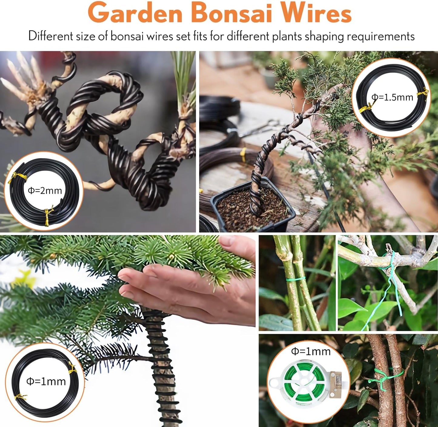 Bonsai Tools Kit 20 Pcs Garden Tools Set for Starters, Includes Bonsai Wire Kit, Plant Mat, Pruning Shears, Bonsai Scissors, Succulent Tools in Leather Storage Bag, Bonsai Gift for Adults