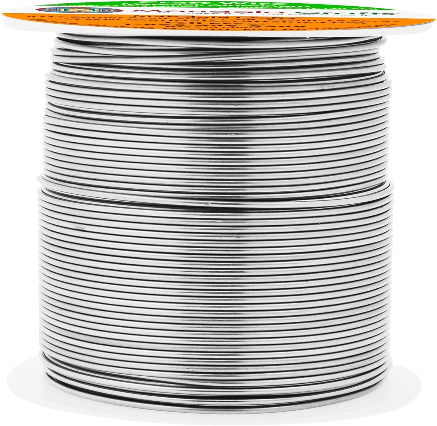 Mandala Crafts 22 Gauge Anodized Aluminum Craft Wire for Jewelry Making - 100 FT Colored Flexible Gray Wire - Bendable for Bonsai Armature Crafting Sculpting
