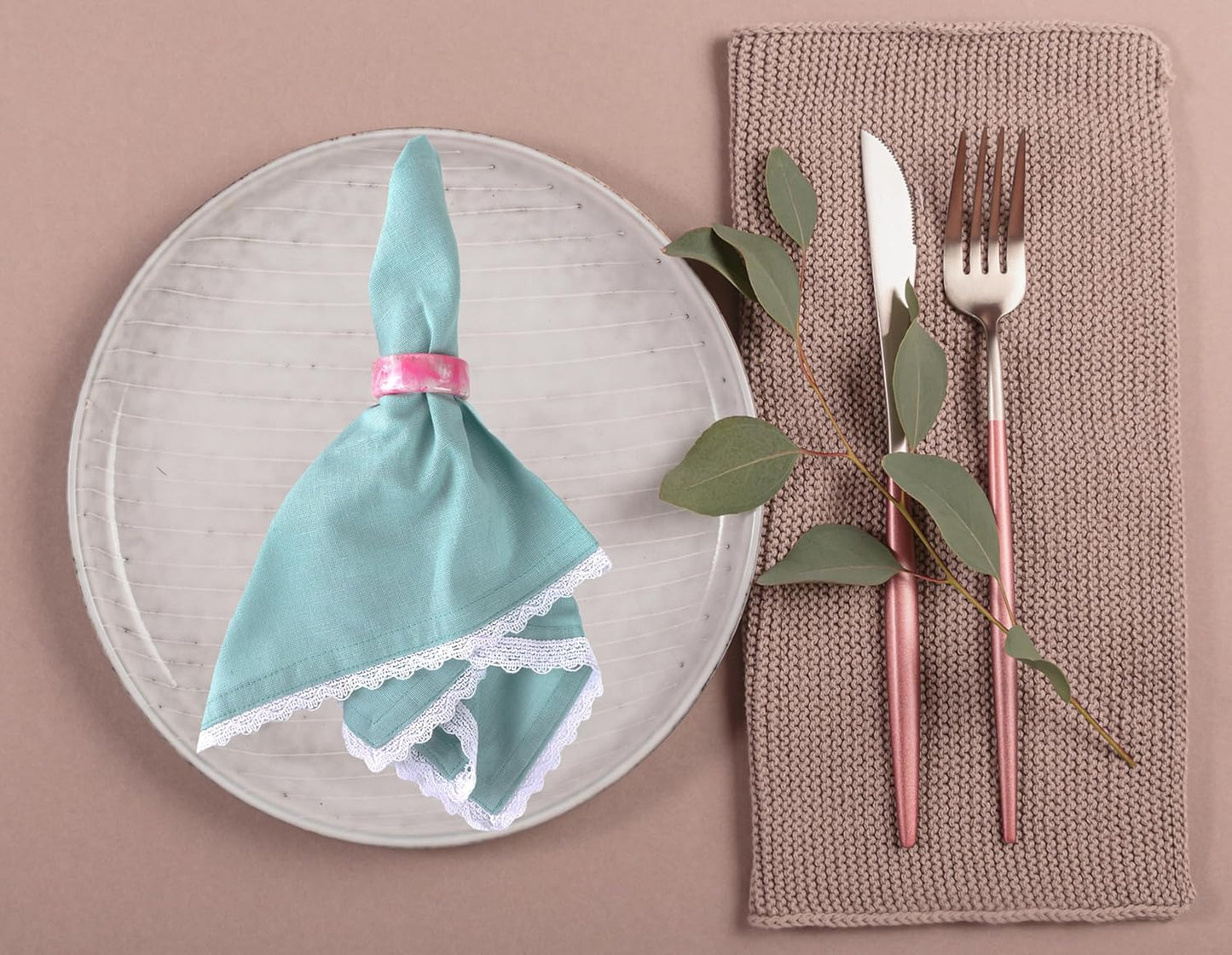 12 Pcs Epoxy Resin Napkin Rings Set - Decorative Pastel Table Holders, 1.5" Dia, Art Deco Style - Ideal for Weddings, Dinner, Parties, Home, Dining, Gifting, Indoor & Outdoor (Multi) - CLEENTABLE