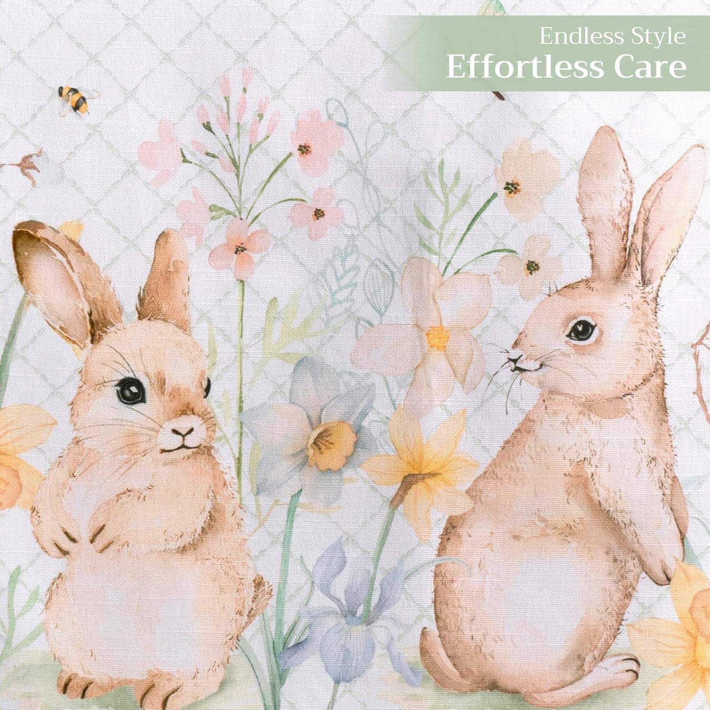 Maison d' Hermine Table Runner 100% Cotton Single Layer Table Runners 72 inches Long Decorative for Kitchen Dining Party Baby Shower Wedding Bridal Shower Spring Summer (Easter Dew , 14.50" x 72")