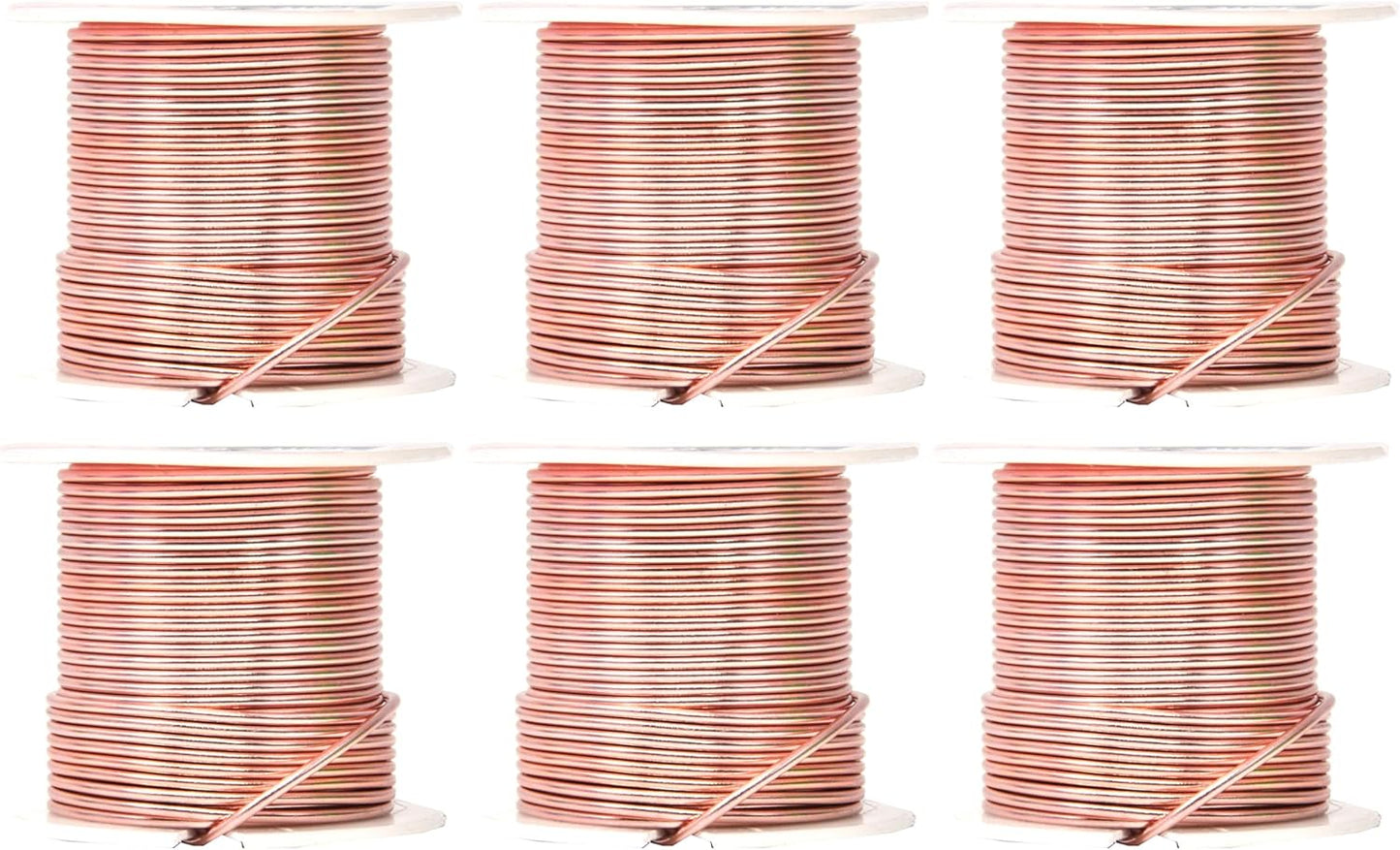 Mandala Crafts 14 Gauge Anodized Aluminum Craft Wire for Jewelry Making – 330 FT Colored Flexible Rose Gold Combo Wire - Bendable for Bonsai Armature Crafting Sculpting