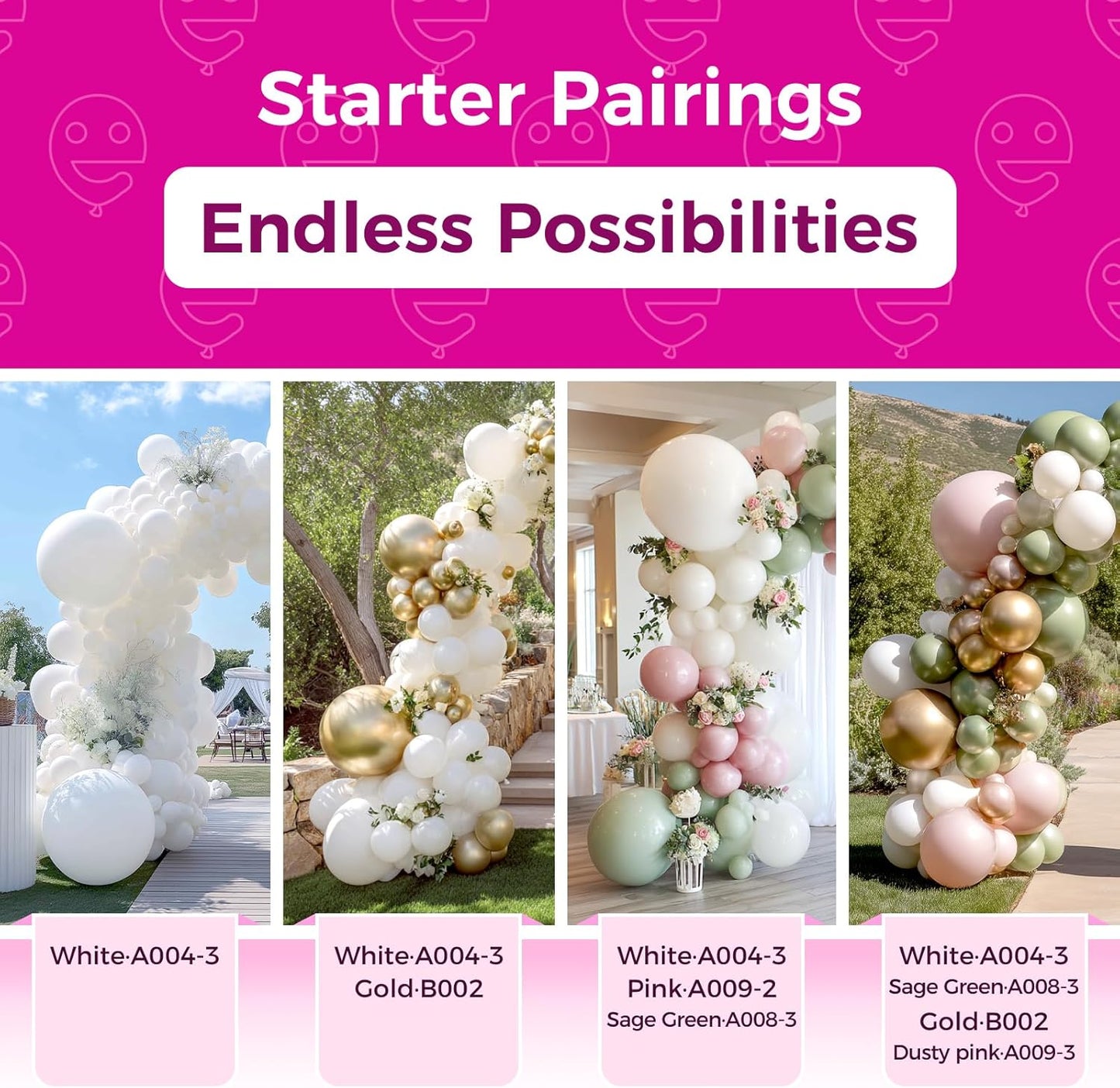 Bezente White Giant Balloons 36 Inch - 8 Pack Jumbo White Balloons Large Round Latex Balloons for Photo Shoot Birthday Bridal Shower Wedding Party Decorations