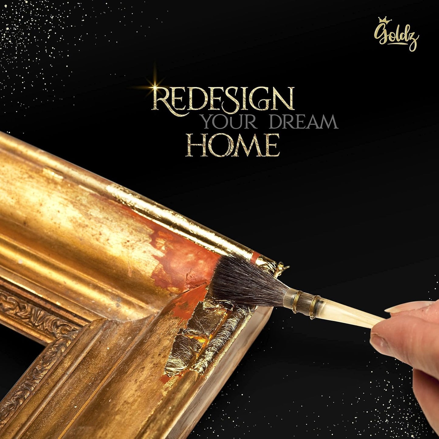 goldz: Edible 99.99% Gold Leaf, Genuine Gold Leaf, 24 Karat Edible gold Sheets. Genuine for Cooking, Art, Food, Steak, Desert, Facial.