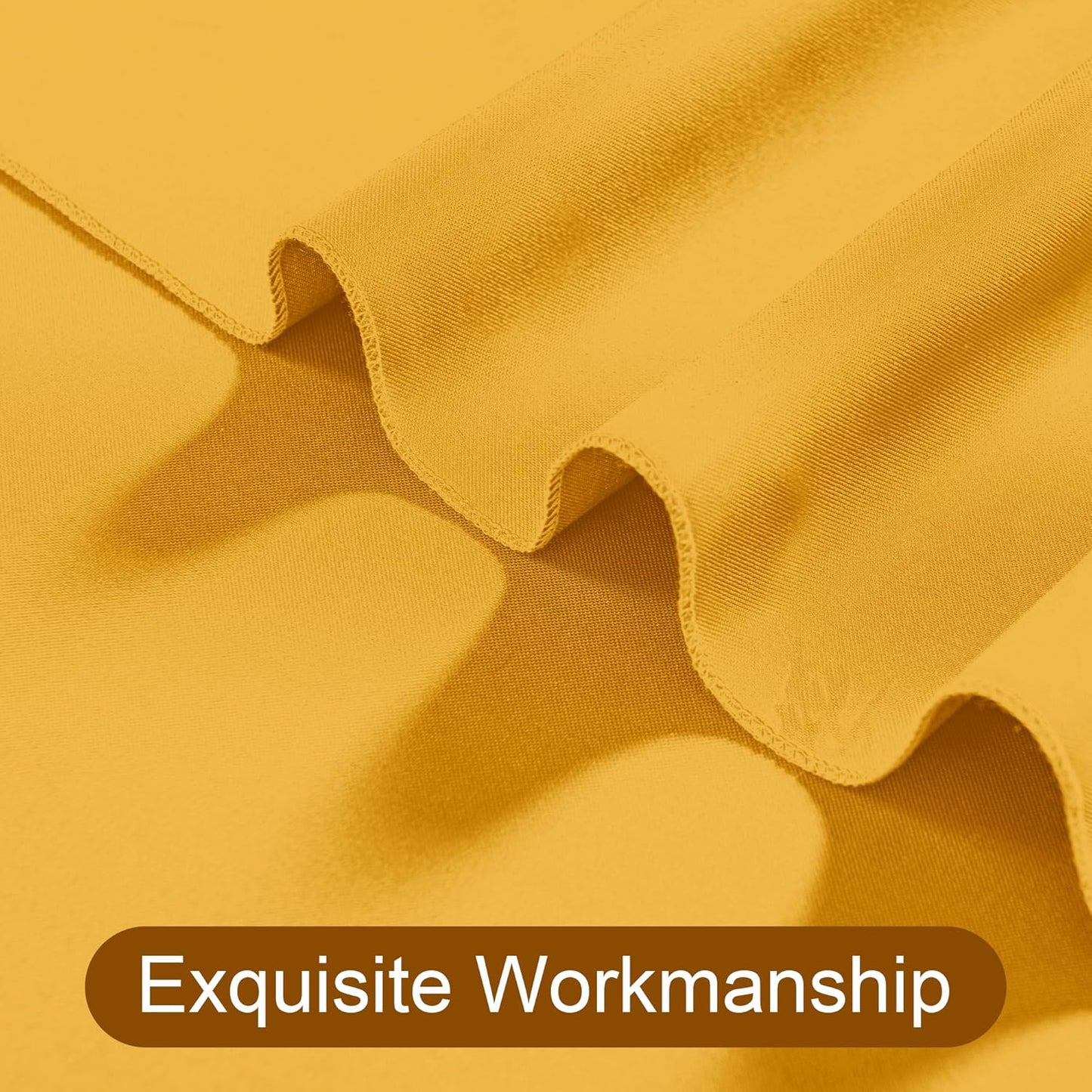 DWCN 10x10 FT Backdrop Curtains for Parties, Photography Backdrop Drapes with Rod Pockets for Wedding Decorations Stage Birthday Family Gatherings, 2 Panels 5ft x 10ft, Orange Yellow