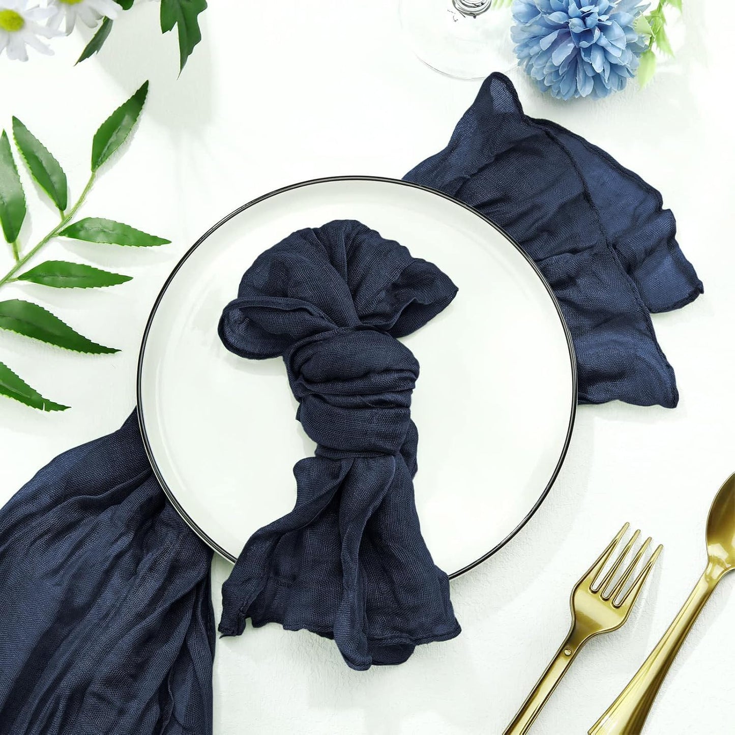 2 Pack Cheesecloth Table Runner 10Ft Christmas Gauze Boho Table Runners for Wedding Decor Bridal Shower Decorations Baby Shower Party(35" x 120")