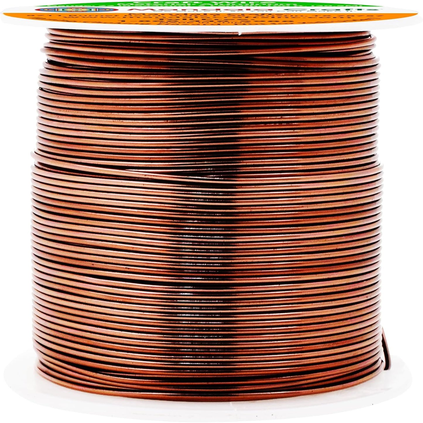 Mandala Crafts 22 Gauge Anodized Aluminum Craft Wire for Jewelry Making - 100 FT Colored Flexible Brown Wire - Bendable for Bonsai Armature Crafting Sculpting