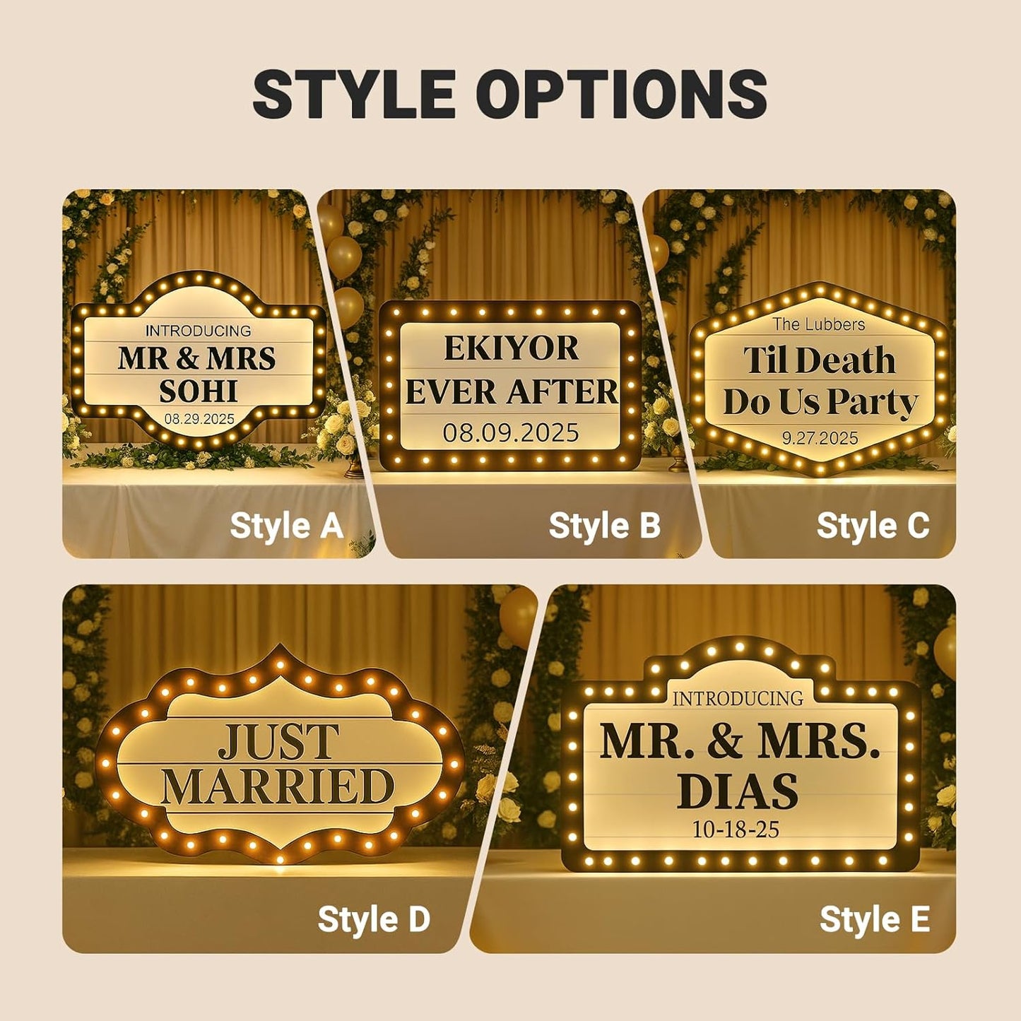 Custom Wedding Bottle Service Sign,IP67 Waterproof LED Marquee Light Up Board with Bulbs,Personalized Party Decoration for Bride Groom,Engagement Anniversary Birthday Celebration Event Decor