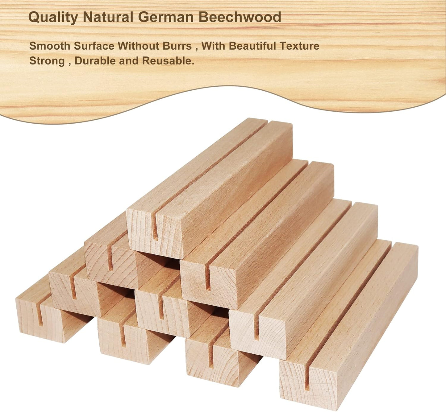 Wedding Table Numbers 1-20, Acrylic Arch Signs with Natural Wood Stands Holders, Rustic Table Decor for Reception & Parties (White Black)