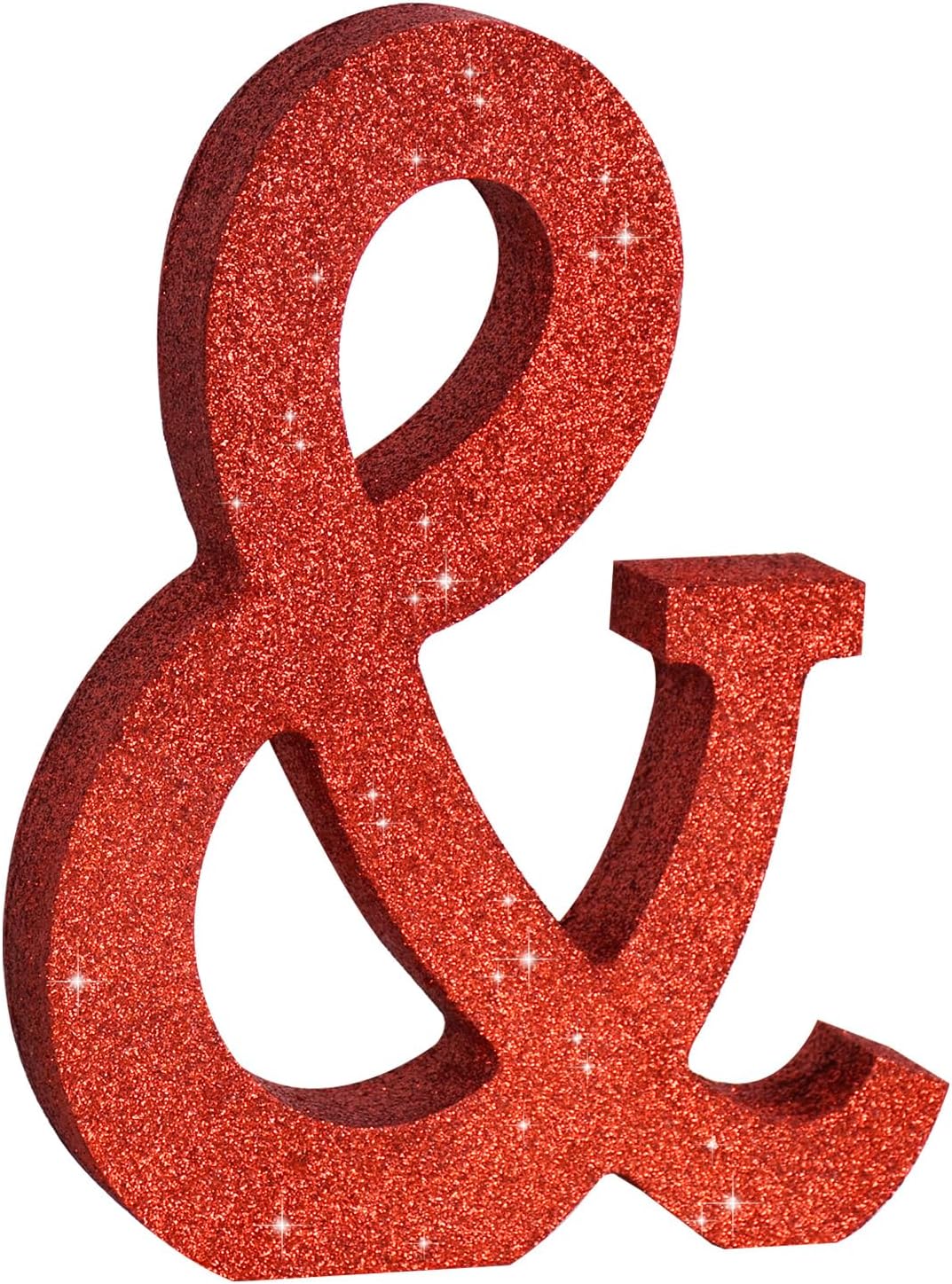 TONIFUL 8 Inch Red Glitter & Table Centerpiece A-Z Red Birthday Party Decorations,Red & for Birthday,Chrismas,Graduation,Bridal Shower,Wedding,Anniversary Party Supplies