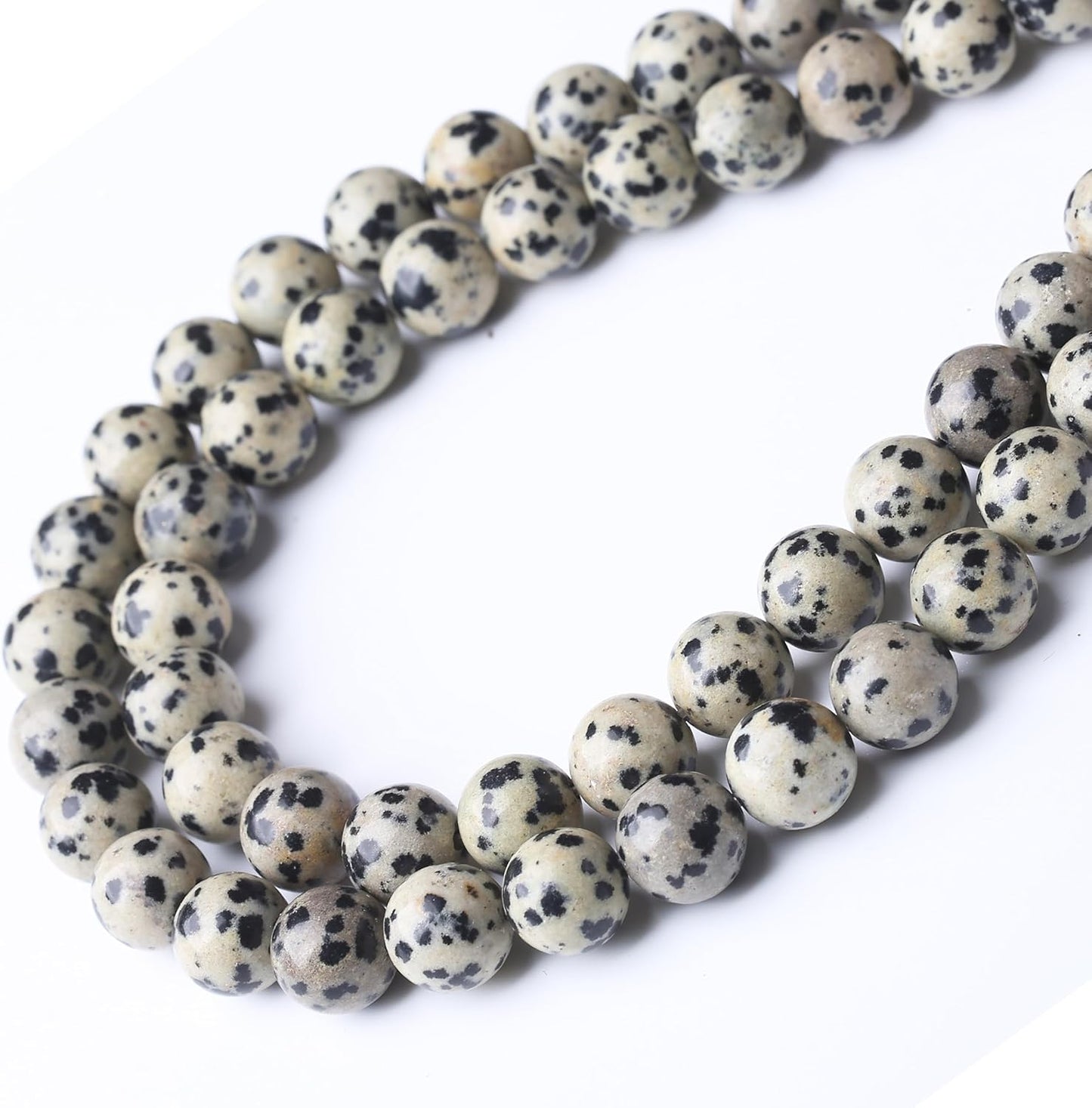 Quail Egg Stone Beads Gemstone Round Crystal Energy Jade Beads Stone Beads for Jewelry Making DIY Bracelet Necklace Jewelry Making 1 Strand 15.5inch 60PCS 6MM