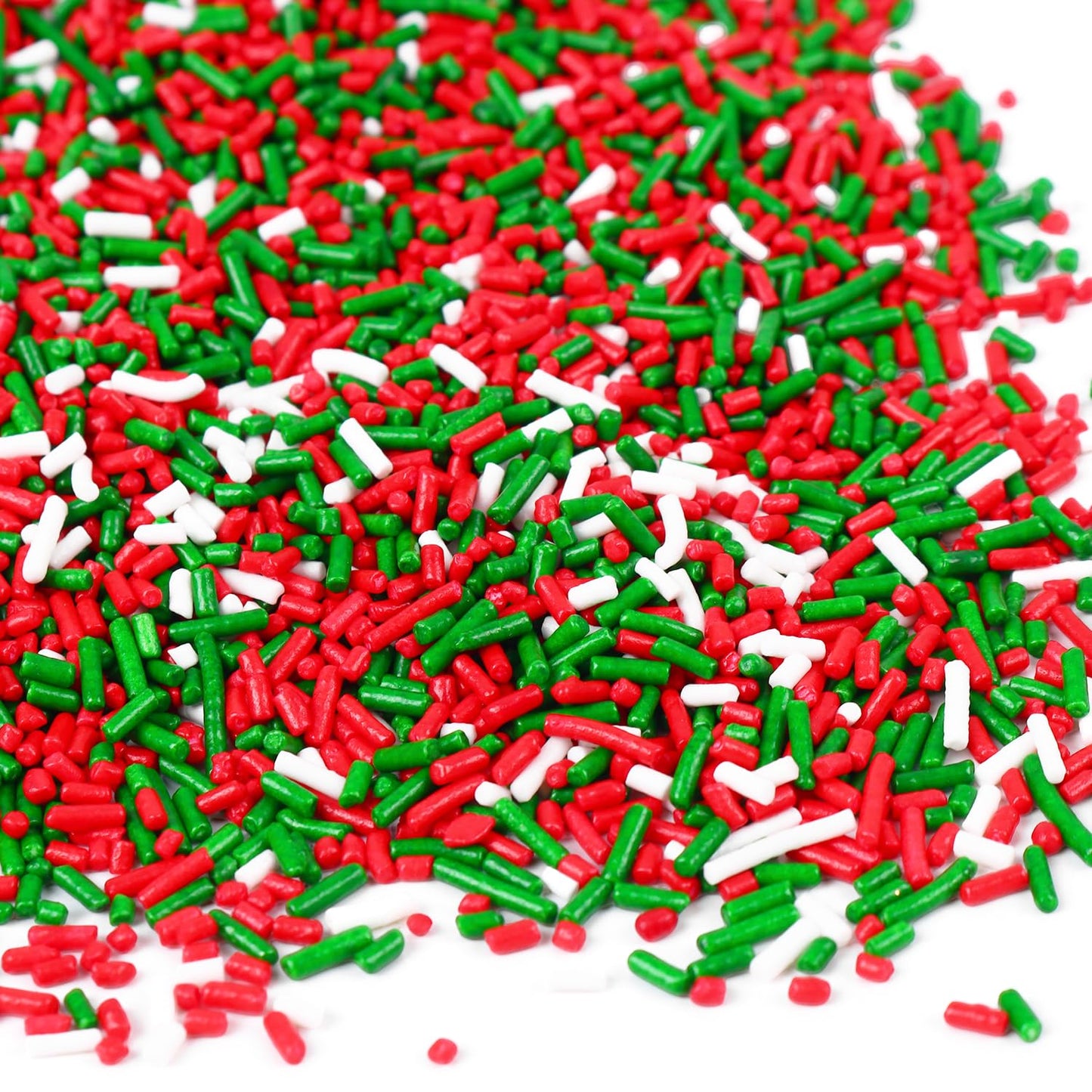 Christmas Sprinkles Bulk for Cake Decorating 7 ounce Holiday Jimmies Red and Green Sprinkles for Xmas Party Cupcake Toppers Cookie Ice Cream Decorations Celebrations
