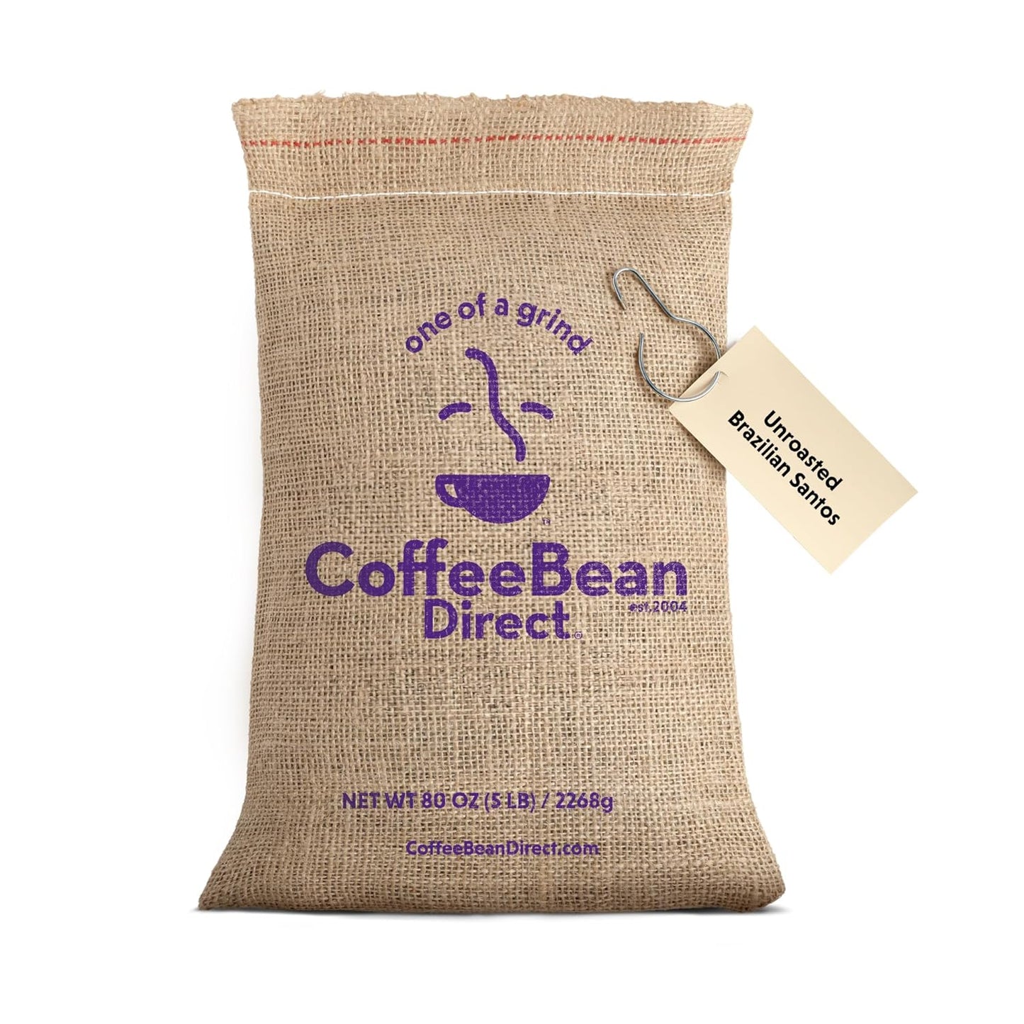 Coffee Bean Direct Unroasted Brazilian Santos, 5 Pound (Pack of 1)