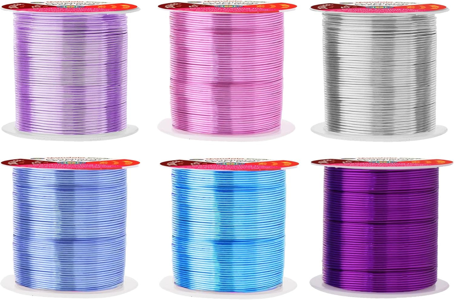 Mandala Crafts 20 Gauge Anodized Aluminum Craft Wire for Jewelry Making - 450 FT Colored Flexible Silver Lavender Purple Pink Ice Blue Turquoise Wire - Bendable for Bonsai Armature Crafting Sculpting