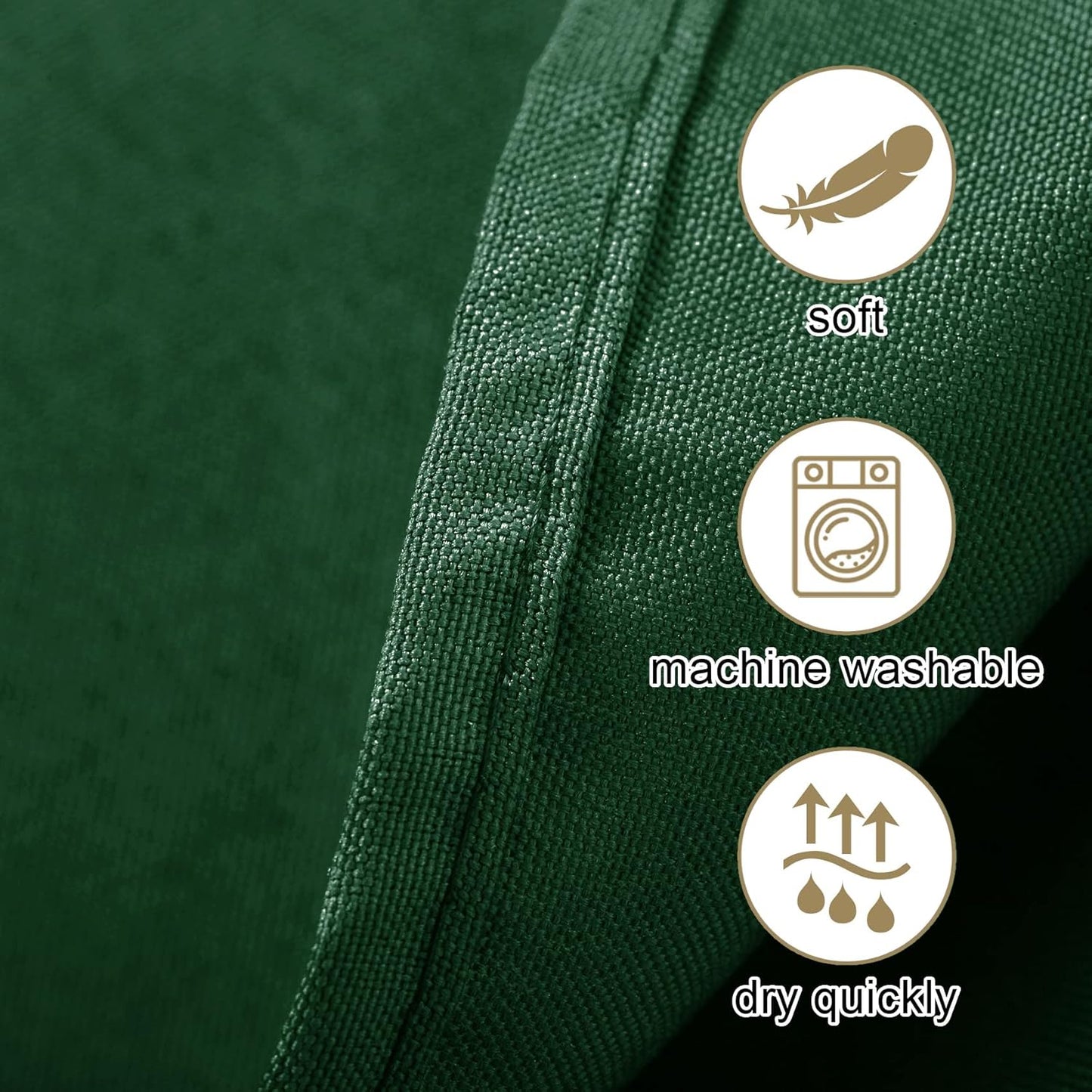 Ascoza 2pack 132 Inch Hunter Round Tablecloth in Washable Polyester Fabric for Wedding/Banquet/Restaurant/Parties