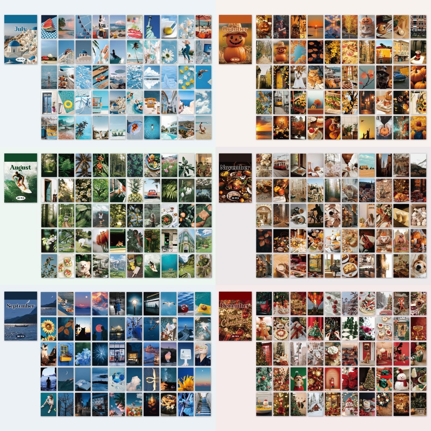 12 Sets 600 Sheets Washi Stickers for Journaling, Nature Season Festival Travel Flower Stickers Vintage Aesthetic Scrapbook Sticker Set for Bullet Journal Art Diary Card Craft Gifts Planner Notebook