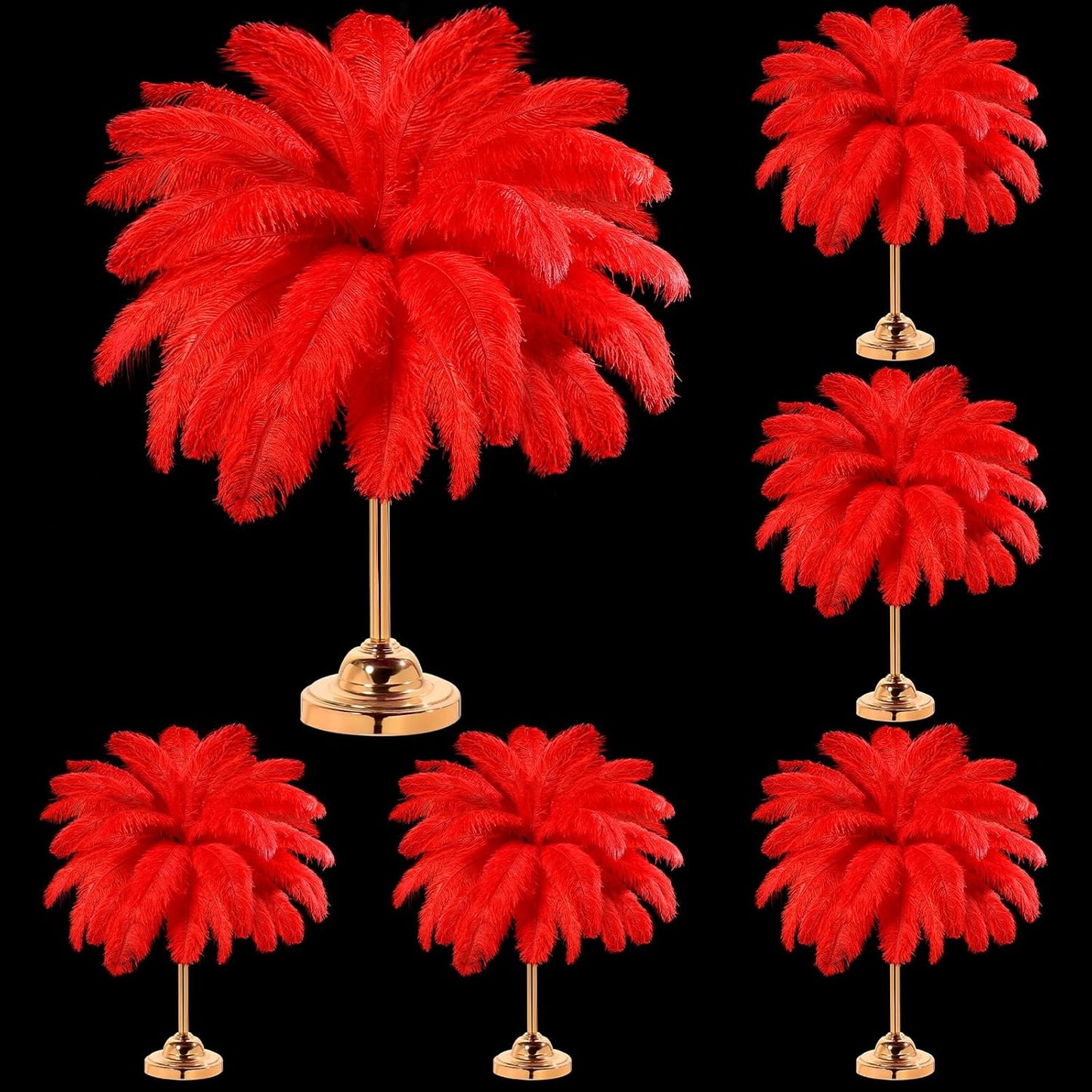 80 Pcs Large Natural Ostrich Feathers Plumes 14-16 Inch Bulk for DIY Crafts Wedding Party Centerpiece Vase