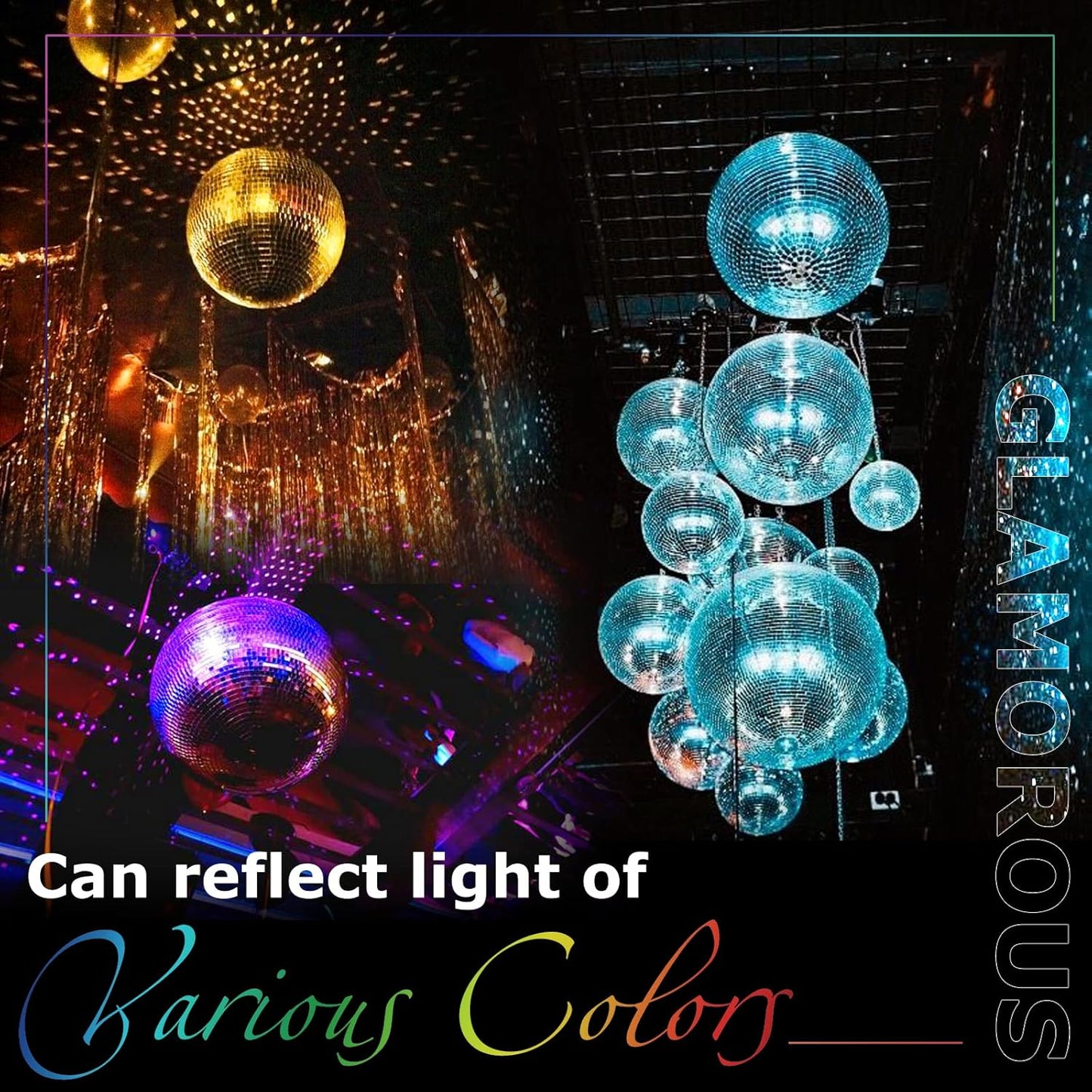 16-Inch Large Disco Ball – Mirror Ball Disco Ball Decor for Parties, Weddings, and Fun Party Events