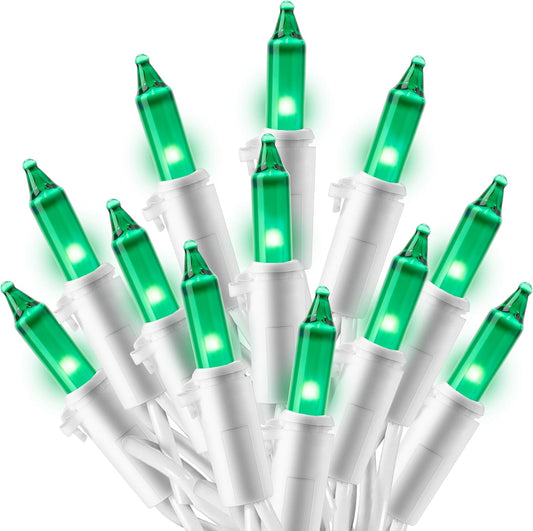 Joiedomi Christmas String Lights Indoor,100 Count Mini Green Light,21.4 FT Lighting Decor for Patio Dorm Classroom Bedroom Holiday Wedding Party Garland Birthday Festival,White Wire