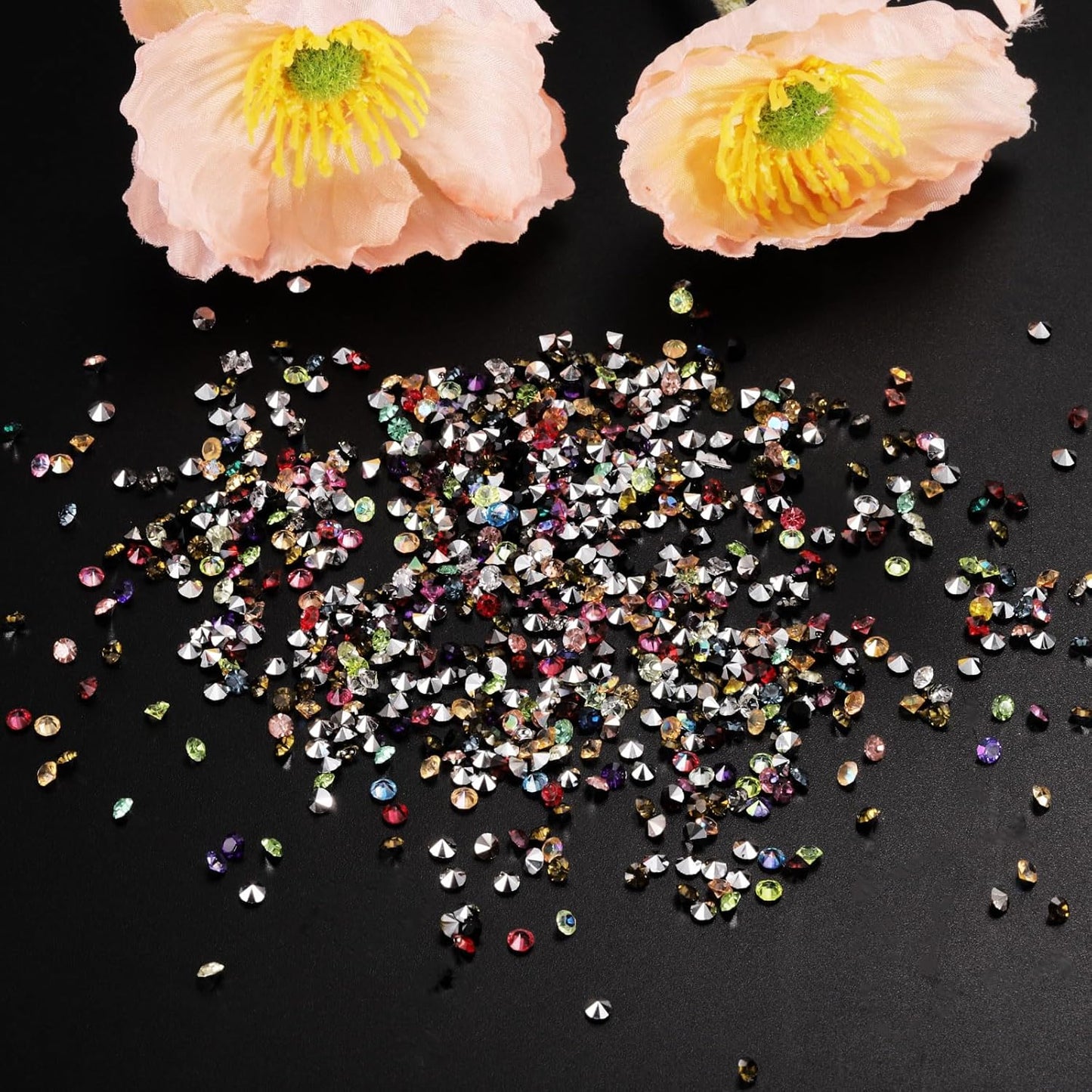 PATIKIL 14000Pcs Wedding Table Scatter Confetti Crystals 3mm Acrylic Diamonds Vase Fillers Gems for Table Centerpiece Decorations Bridal Shower Party, Red-Violet AB