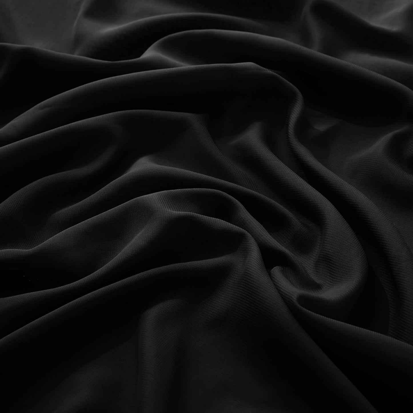 VACVELT Wedding Arch Draping Fabric - Black Chiffon, 2 Panels Sheer Drapes, 30 Inch x 20ft Backdrop Curtain, Outdoor Sheer Drapery for Ceremony Party Ceiling