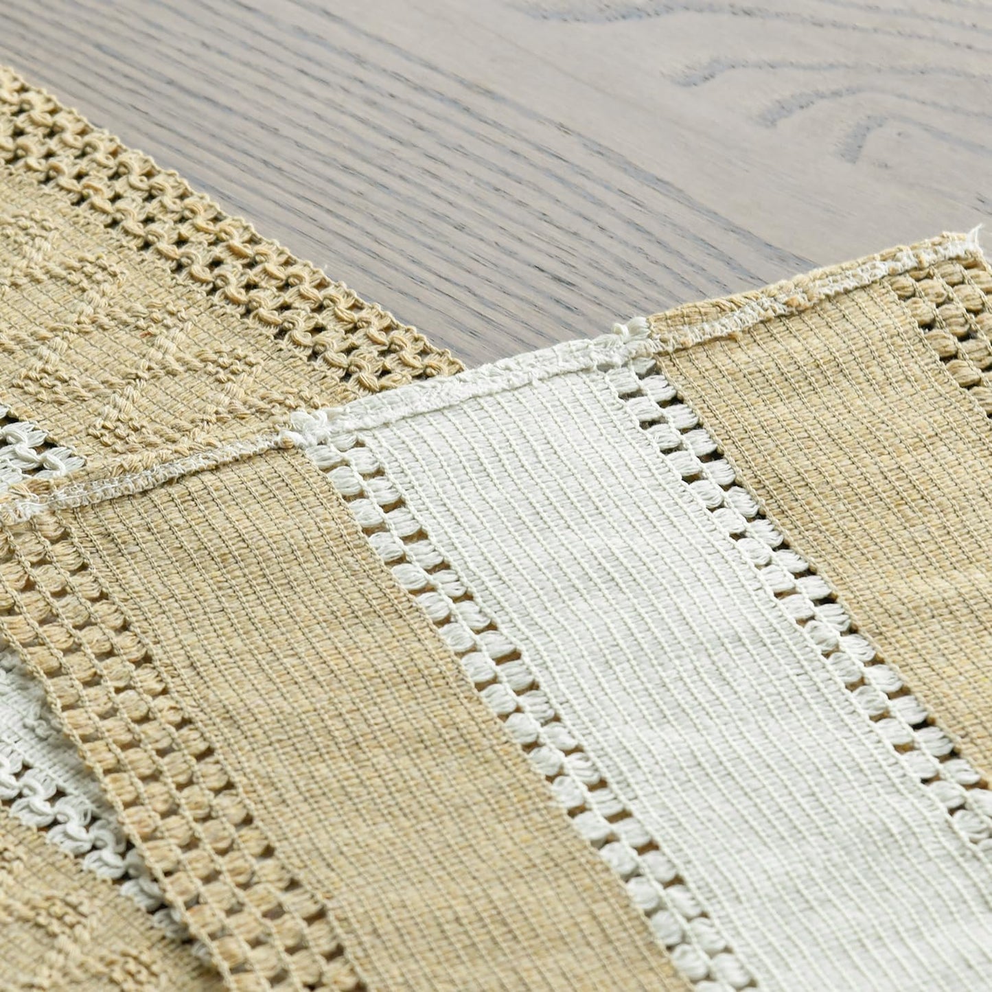 Artoid Mode Burlap Brown Farmhouse Rustic Table Runner, Seasonal Hollow Kitchen Dining Table Decoration for Home Party Decor 12x60 Inch