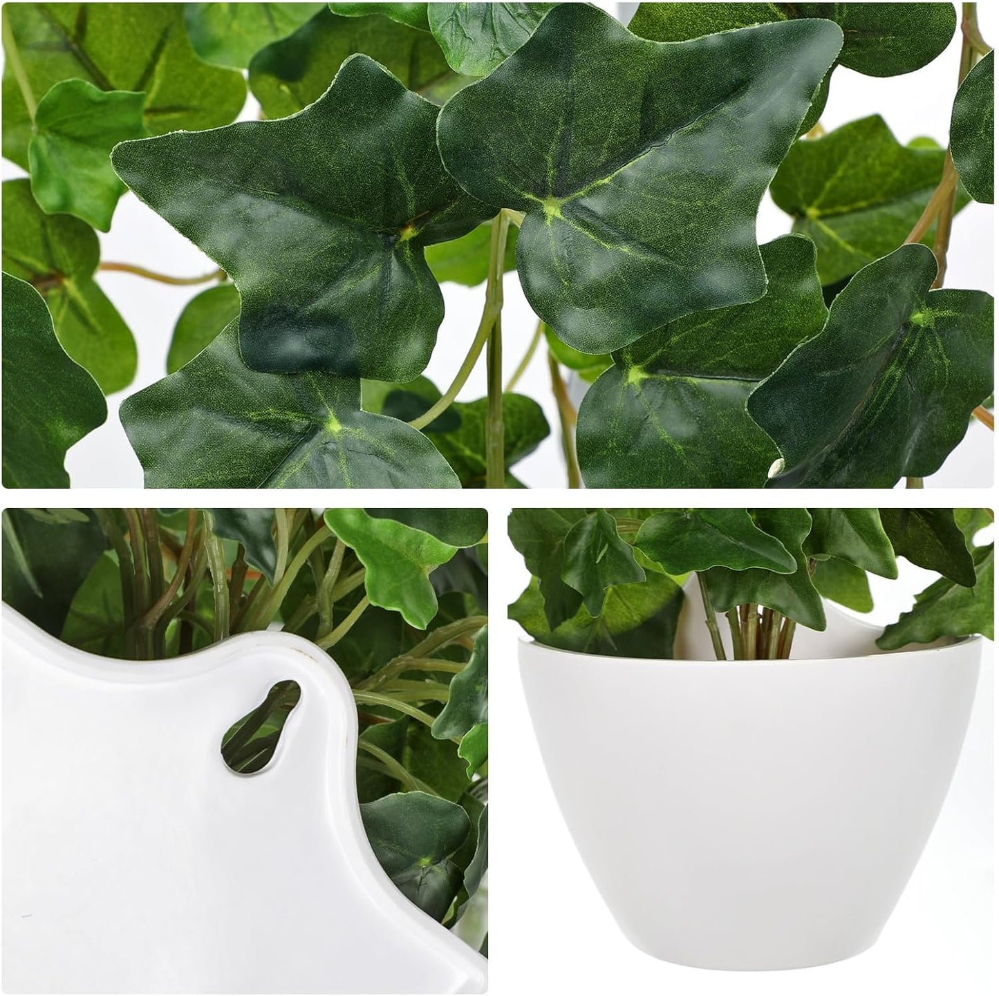 Hollyone Artificial Hanging Plants Wall Potted 47.2" Fake Ivy Vine Faux Ivy Leaves Hanging Greenery Plants for Wall Home Indoors Outdoors Garden Patio Decor