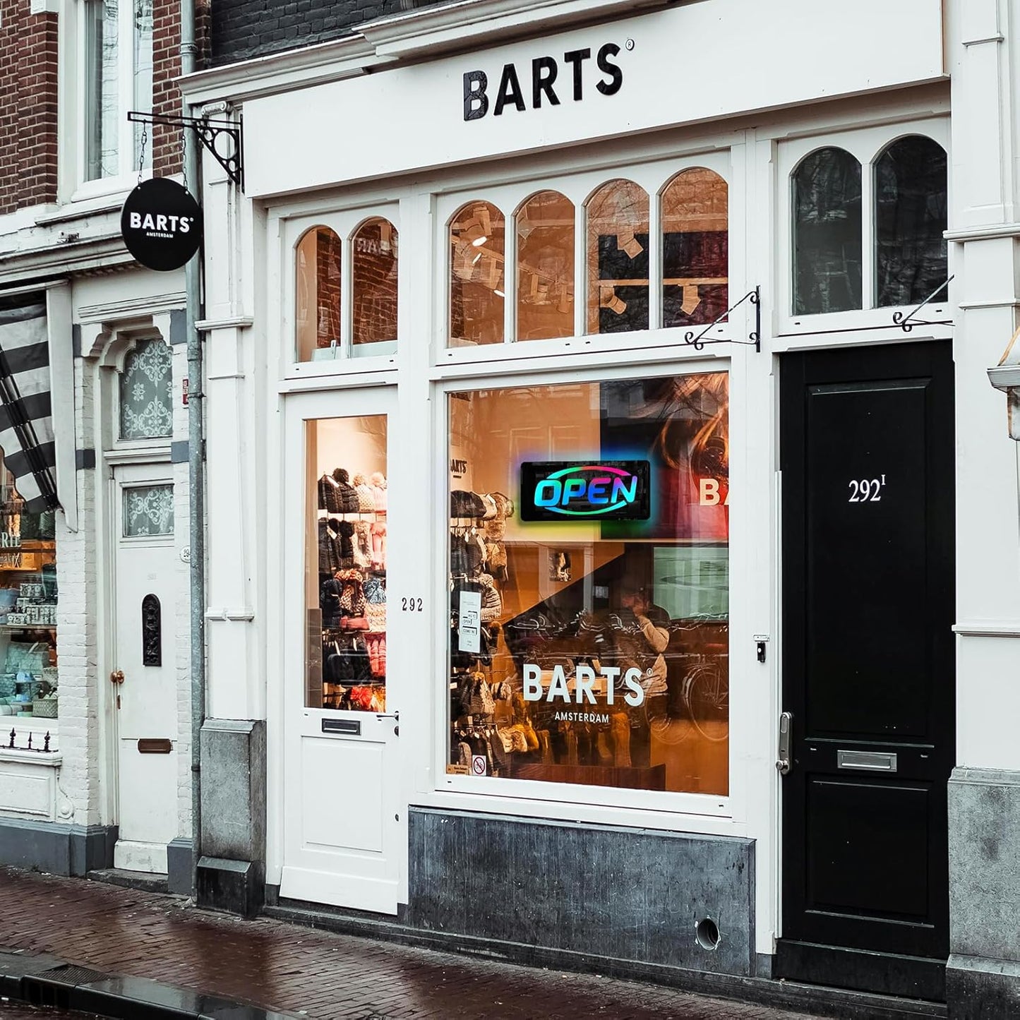 Ineonlife Open Neon Sign Square Mirrored Colorful LED lights for Business Decor Bright Led Light Signs Window Door Decoration Bar Shop Coffee Salon Hotel Store 14.57 x 6.69 inches USB Powerd