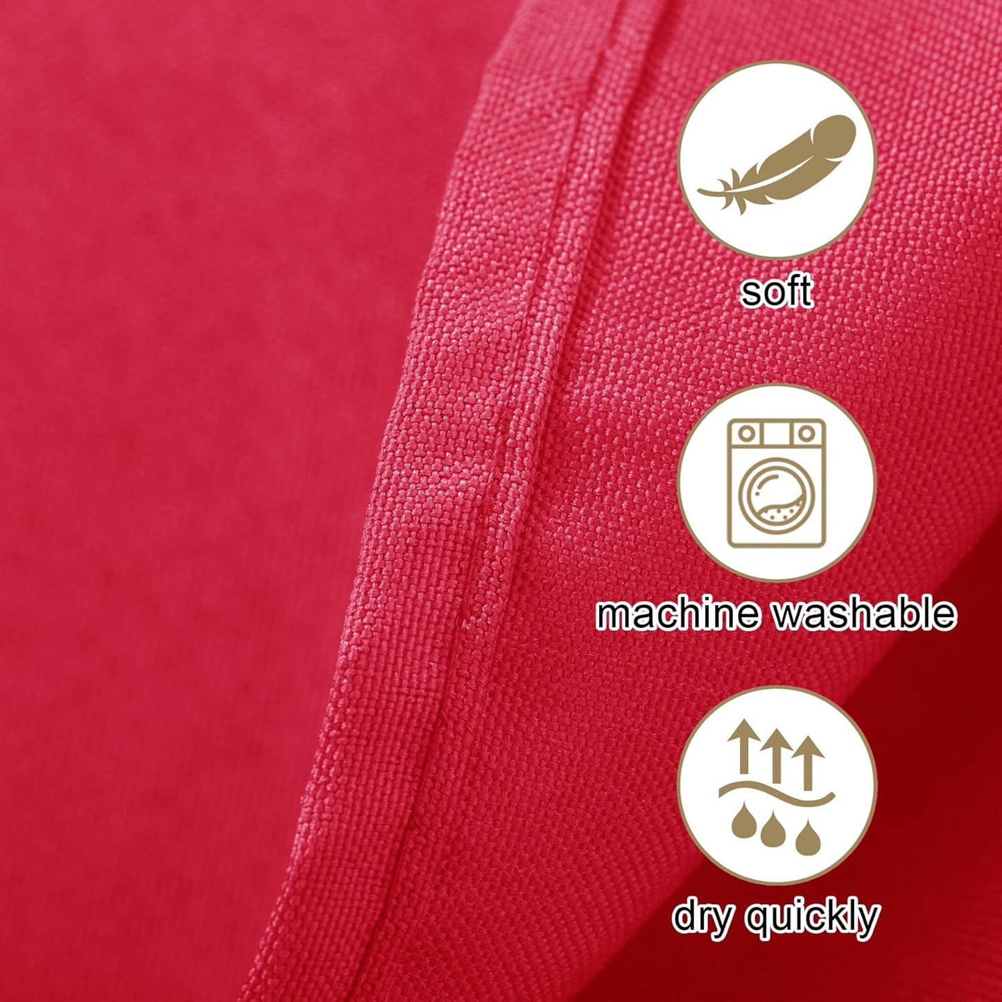 Ascoza 2pack 60x120 Inch Red Rectangular Tablecloth 6 Feet Table Cloth in Polyester Fabric for Wedding/Banquet/Restaurant/Parties