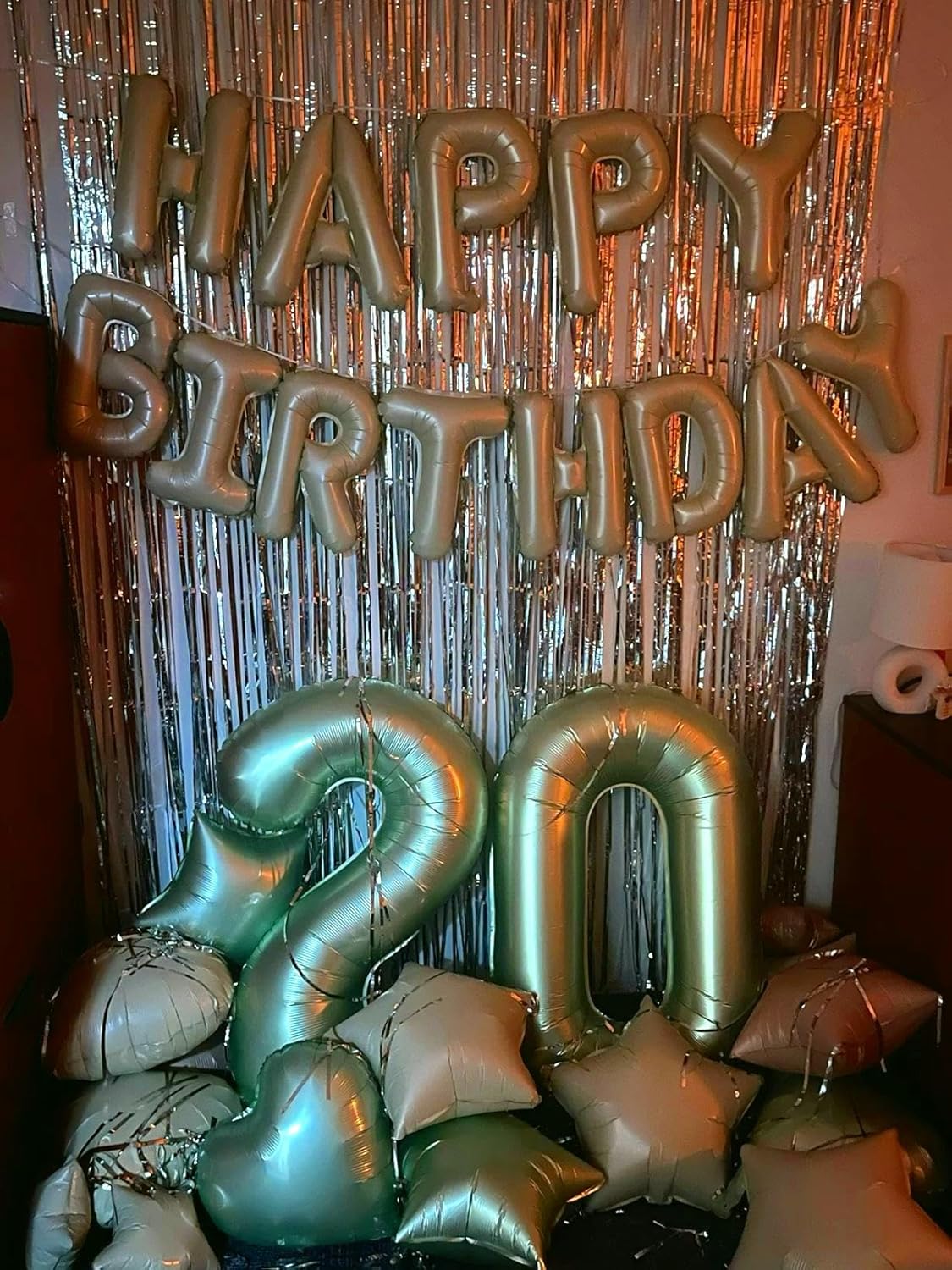 Sage Green 40 Inch 0 Number Balloons, 0 Decorations for 10 20 30 40 50 60 70 80 90 100 Birthday, 2026 Oliver Green Foil Giant Birthday Graduations Anniversary Party Balloon