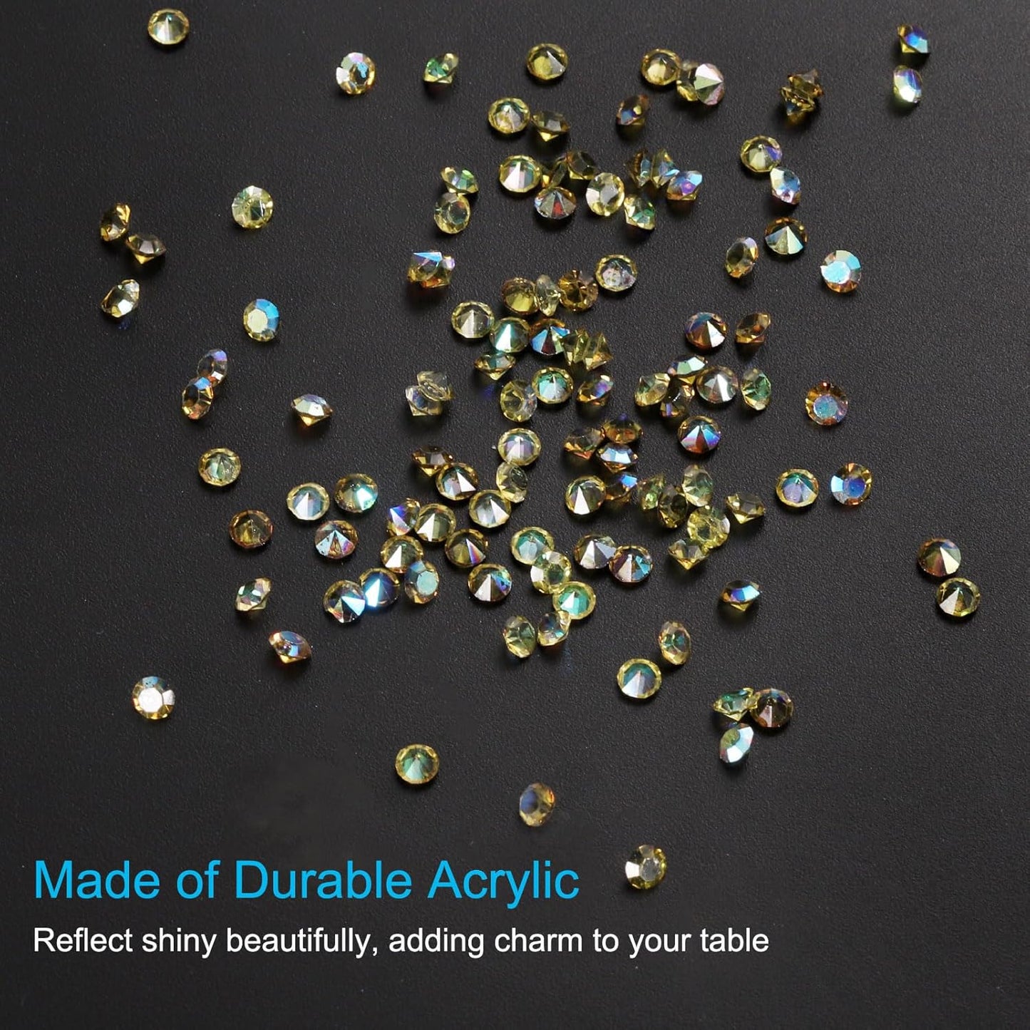 PATIKIL 14000Pcs Wedding Table Scatter Confetti Crystals 3mm Acrylic Diamonds Vase Fillers Gems for Table Centerpiece Decorations Bridal Shower Party, Olive Green AB