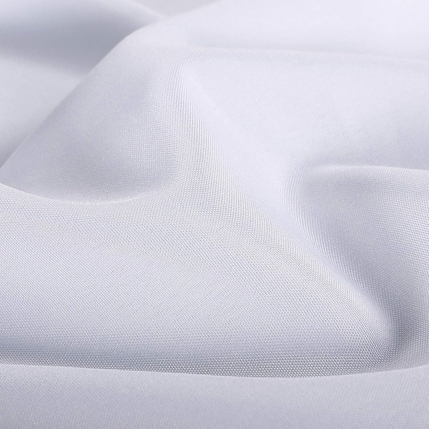 Ascoza 2pack 108 Inch White Round Tablecloth in Polyester Fabric for Wedding/Banquet/Restaurant/Parties