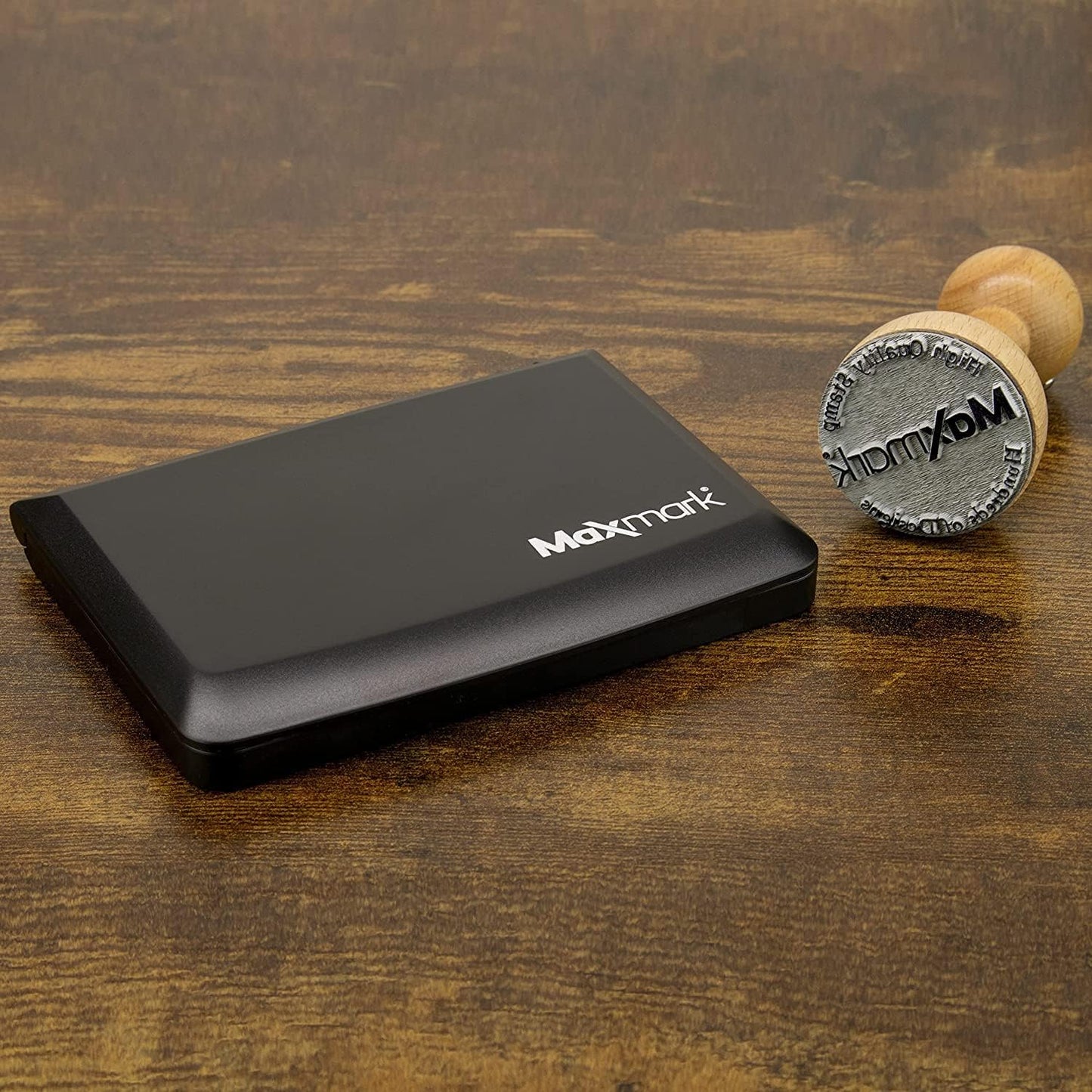 MaxMark Large Premium Sky Blue Ink Stamp Pad - 2-3/4" by 4-1/4" - Premium Quality Felt Pad