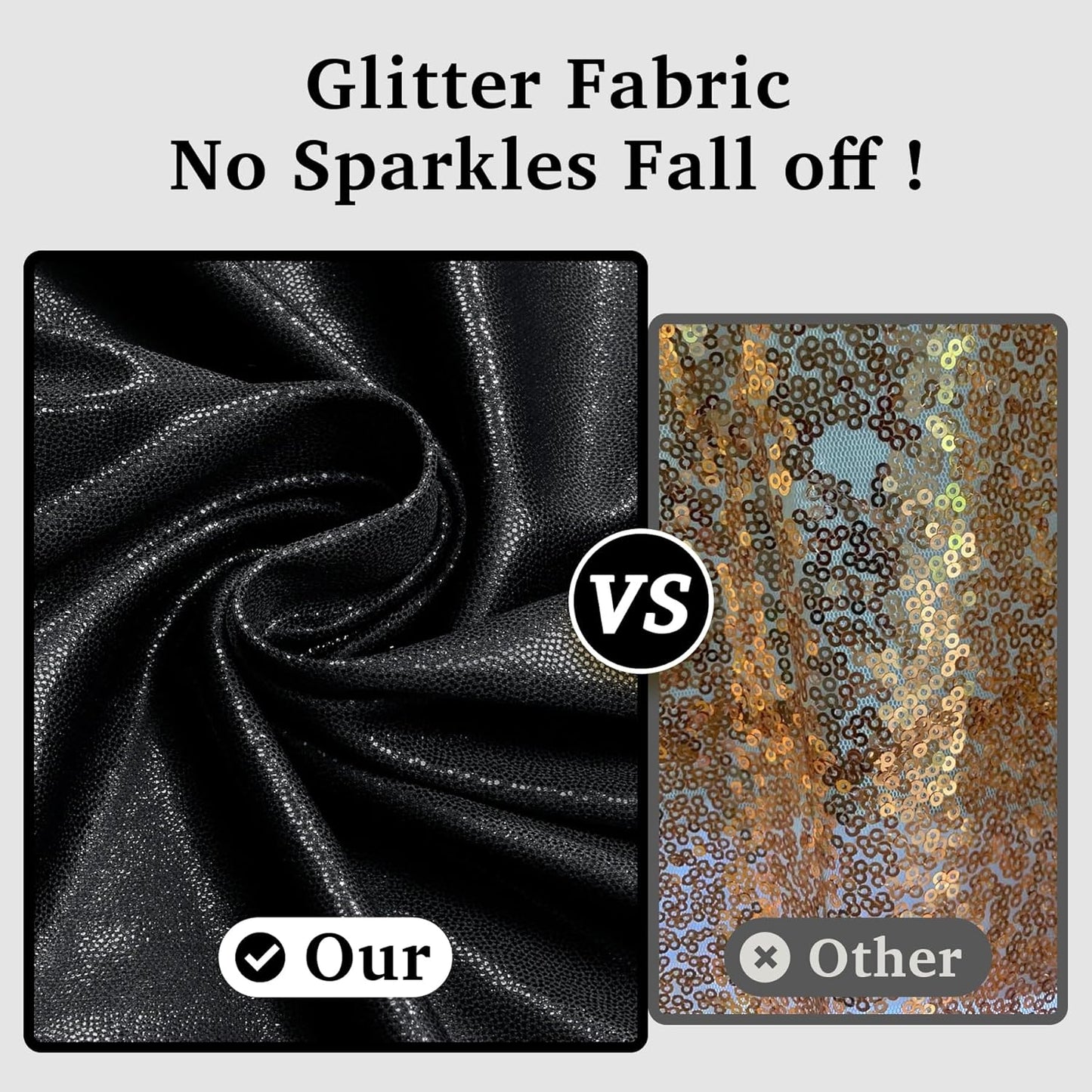 10x10 ft Black Sequin Backdrop Curtain Panels for Parties, Wrinkle Free Glitter Photo Backdrop Drapes 2 Panels 5x10FT Back Drop Cloth Shiny Fabric for Wedding Birthday Christmas Photography Background