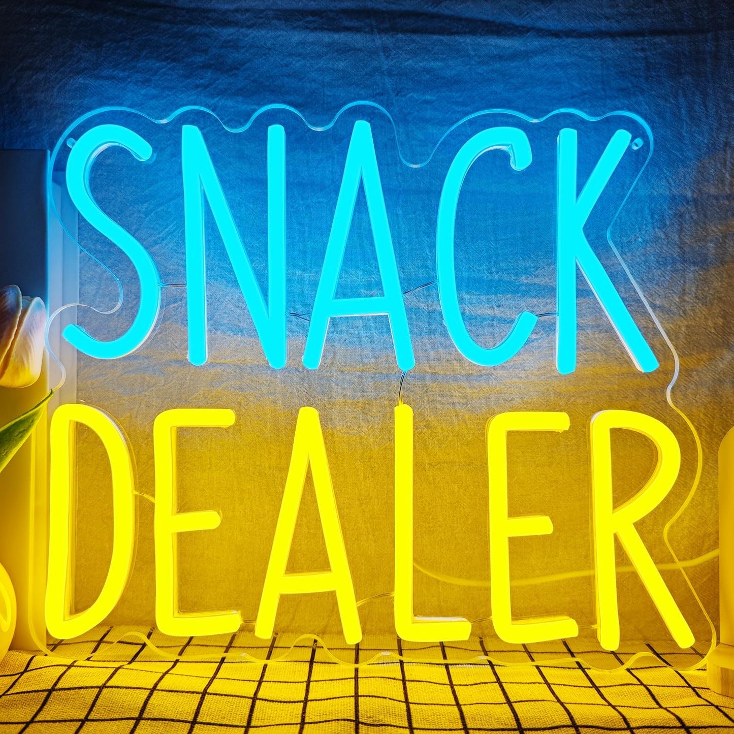 Snack Dealer Neon Sign Snack Bar Led Neon Sign for Wall Decor Dimmable Snacks Neon Light USB Powered Snacks Neon Light Sign for Party Decor