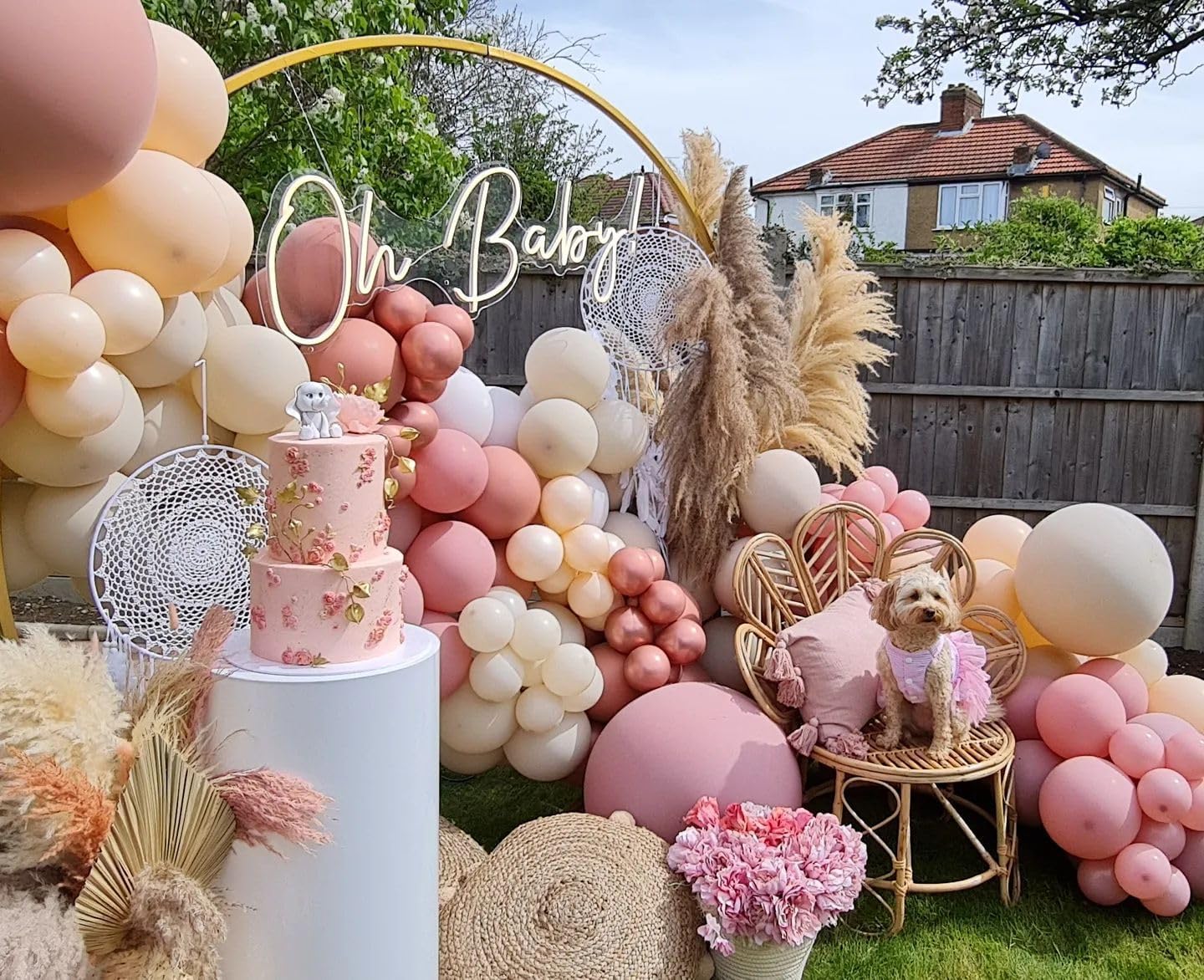 Dusty Pink Balloons - 12 Inch Blush Pink Metallic Chrome Rose Gold White Sand Nude Balloons for Bridal Baby Shower Girls Boho Birthday Wedding Decorations