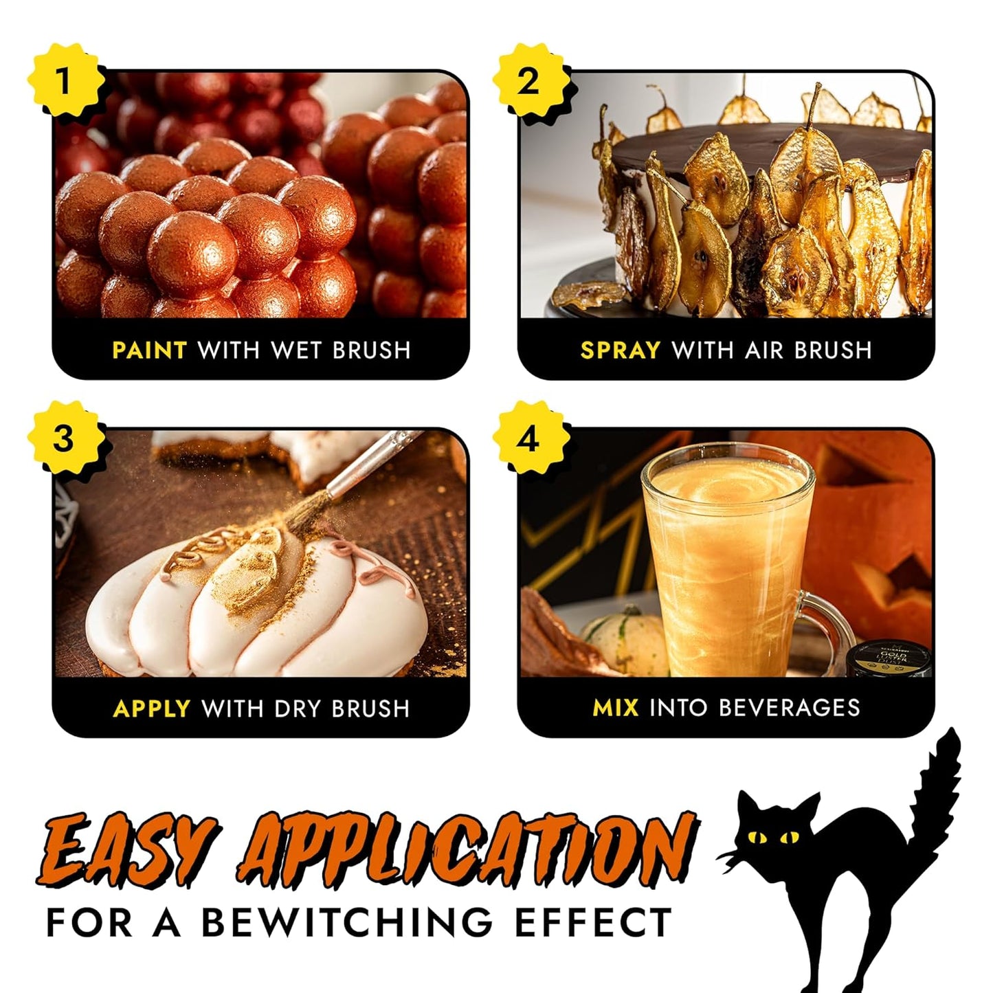 MONÉGASQUE Green Edible Glitter for Drinks 15g – Halloween Edible Glitter for Cakes & Cocktails – Luster Dust for Drinks & Cake Decorating – Cocktail Drink Shimmer Powder – Green Food Coloring Spray