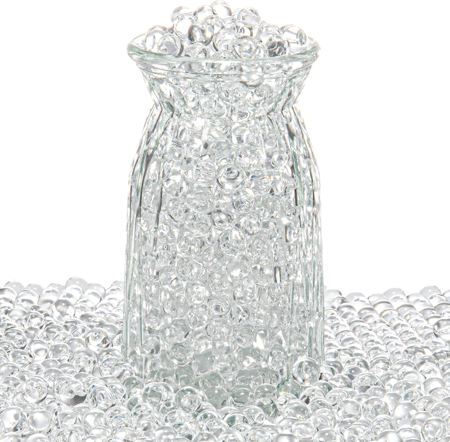 ZTML MS 60,000 Pieces Clear Water Gel Jelly Beads Clear Water Beads, Vase Fillers for Centerpieces, Floating Candle Making, Christmas New Year Decoration Floral Arrangement (Transparent)