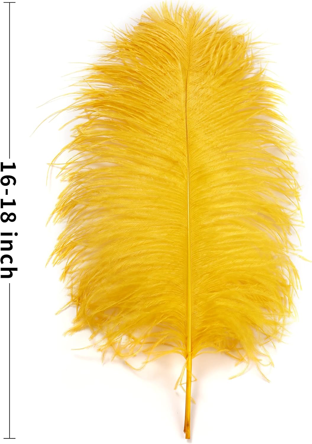 Larryhot Gold Large Ostrich Feathers - 10pcs 16-18 inch Feathers for Vase,Gatsby Wedding Party and Home Decorations(Luxury Gold)