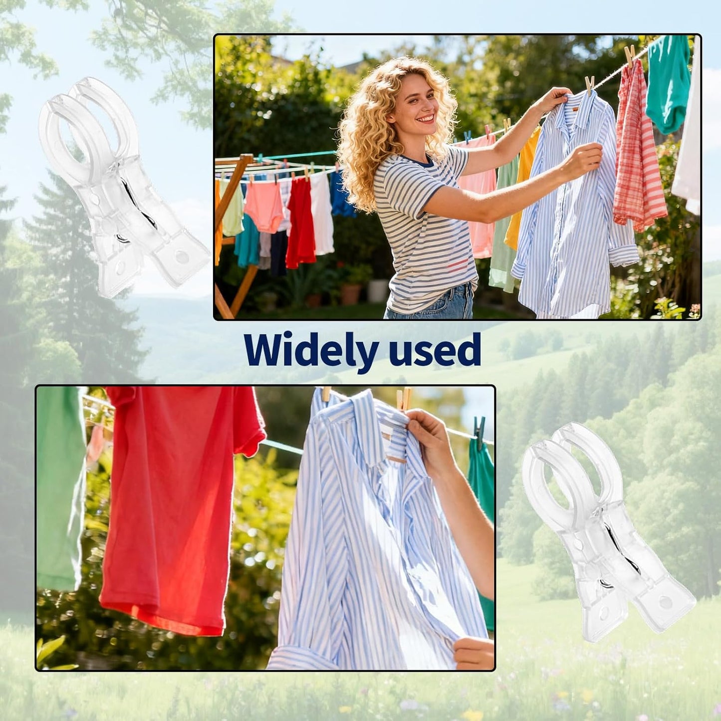 10pcs Balloon Arch Clips, Plastic Spring Garland Clamps Transparent Heavy Duty Clips for Balloon Arch Photography Wedding Engagement Backdrop Crafts Decoration