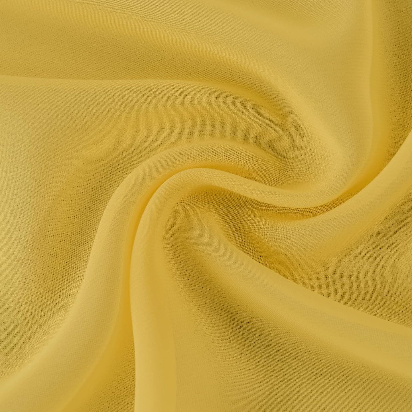 12Pack 9ft Chiffon Table Runner 14x108 Inch Sheer Romantic Table Runner for Wedding Birthday Party Bridal Shower Outdoor Decoration -Yellow