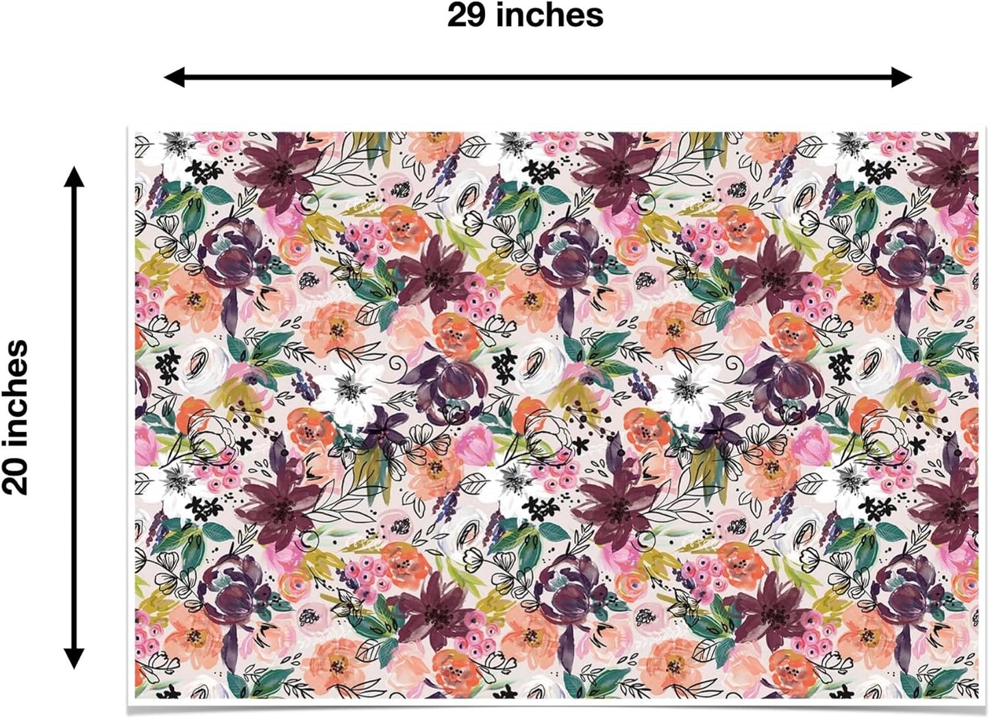 Colors of Rainbow - Twig & Twine - 12 Sheets, 20 inch X 29 inch - Italian Print Tissue Paper for Decoupage Gift Basket Gift Bag Party Crafts (Twig & Twine)